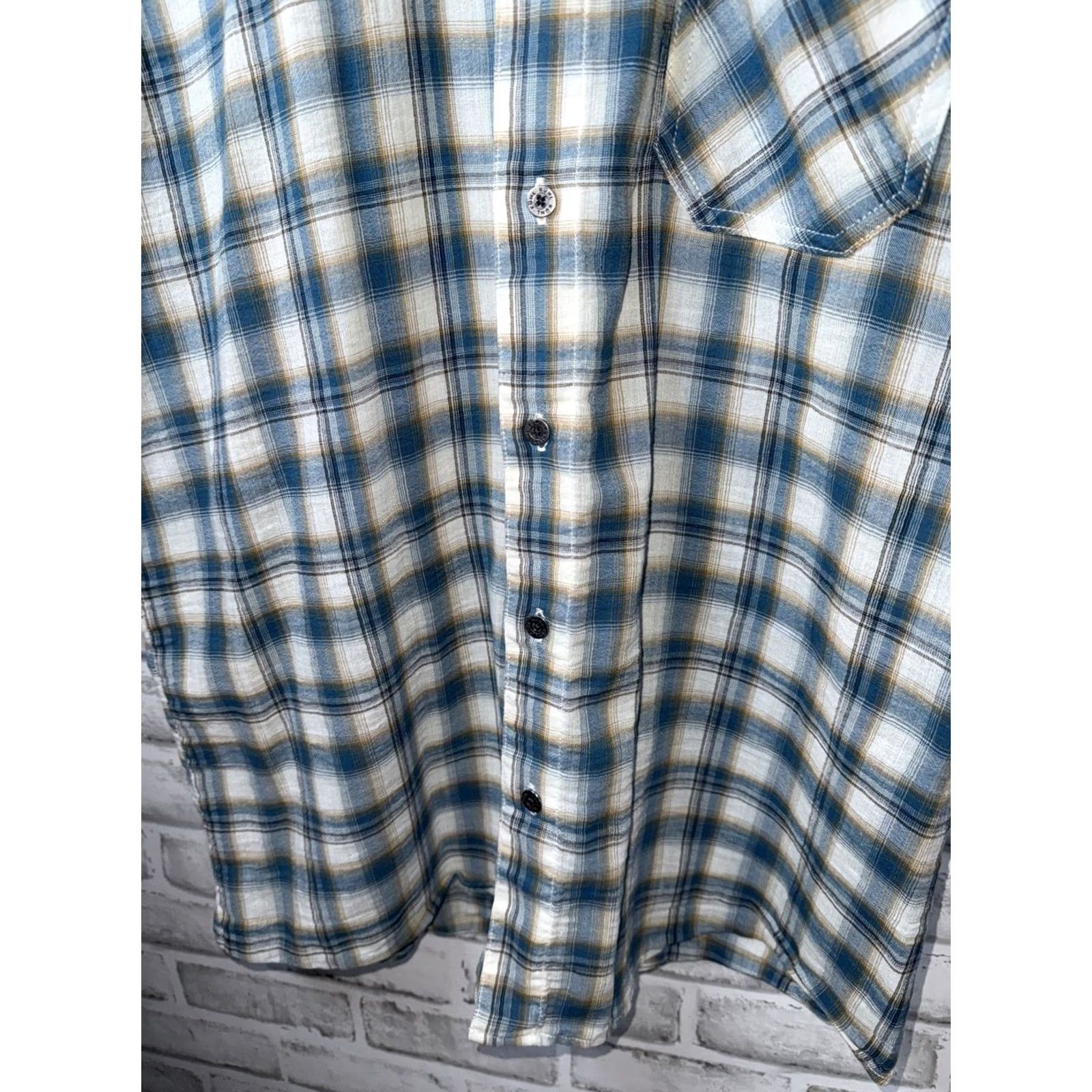 Vintage Kuhl Hiking Shirt Mens XL Organic Cotton Blue Green Plaid Short Sleeve Button-Up Size US XL / EU 56 / 4 - 6 Thumbnail