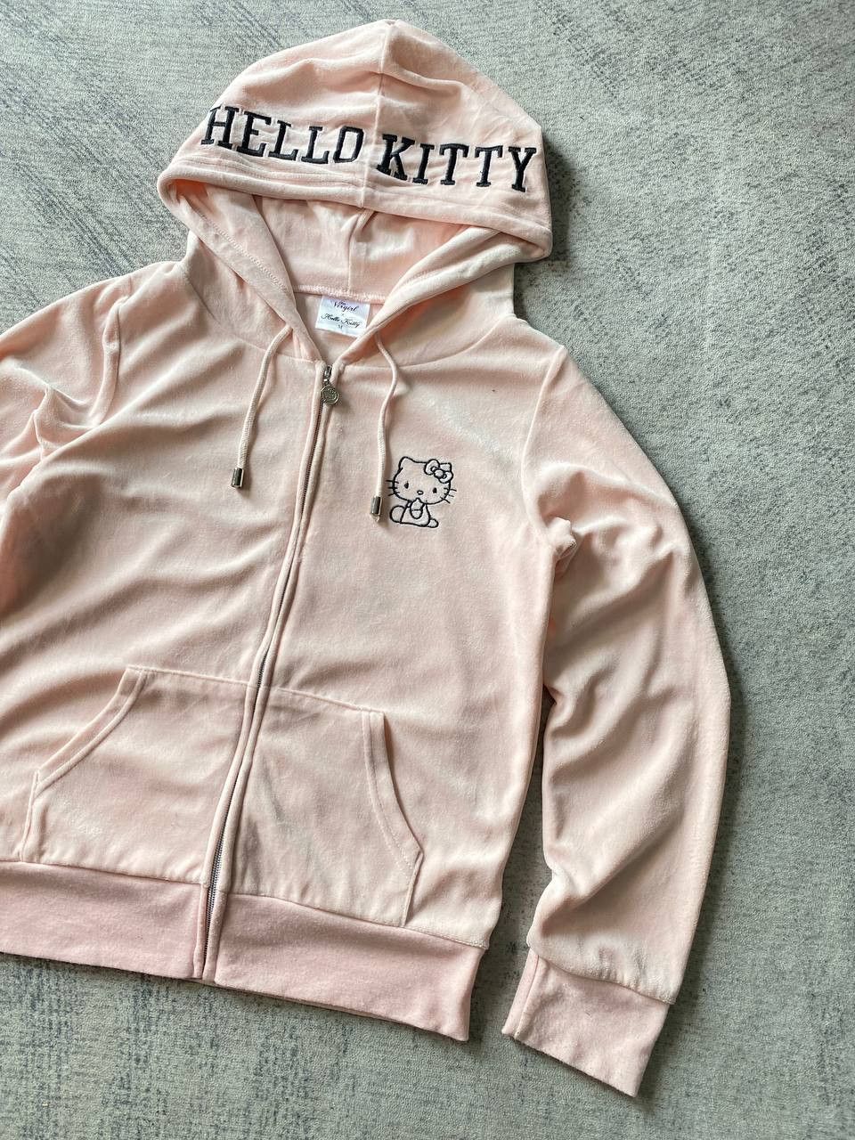Other Hello Kitty Velvet Cropped Zip Hoodie Size M / US 6-8 / IT 42-44 - 2 Thumbnail