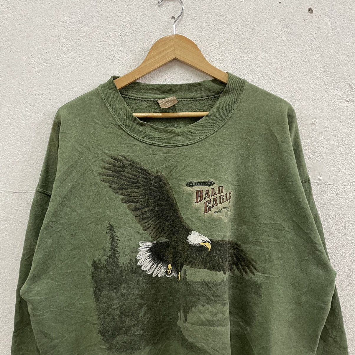 George × Habitat × Vintage 🔥Vintage George American Bald Eagle Big Image Sweatshirts Size US L / EU 52-54 / 3 - 4 Thumbnail