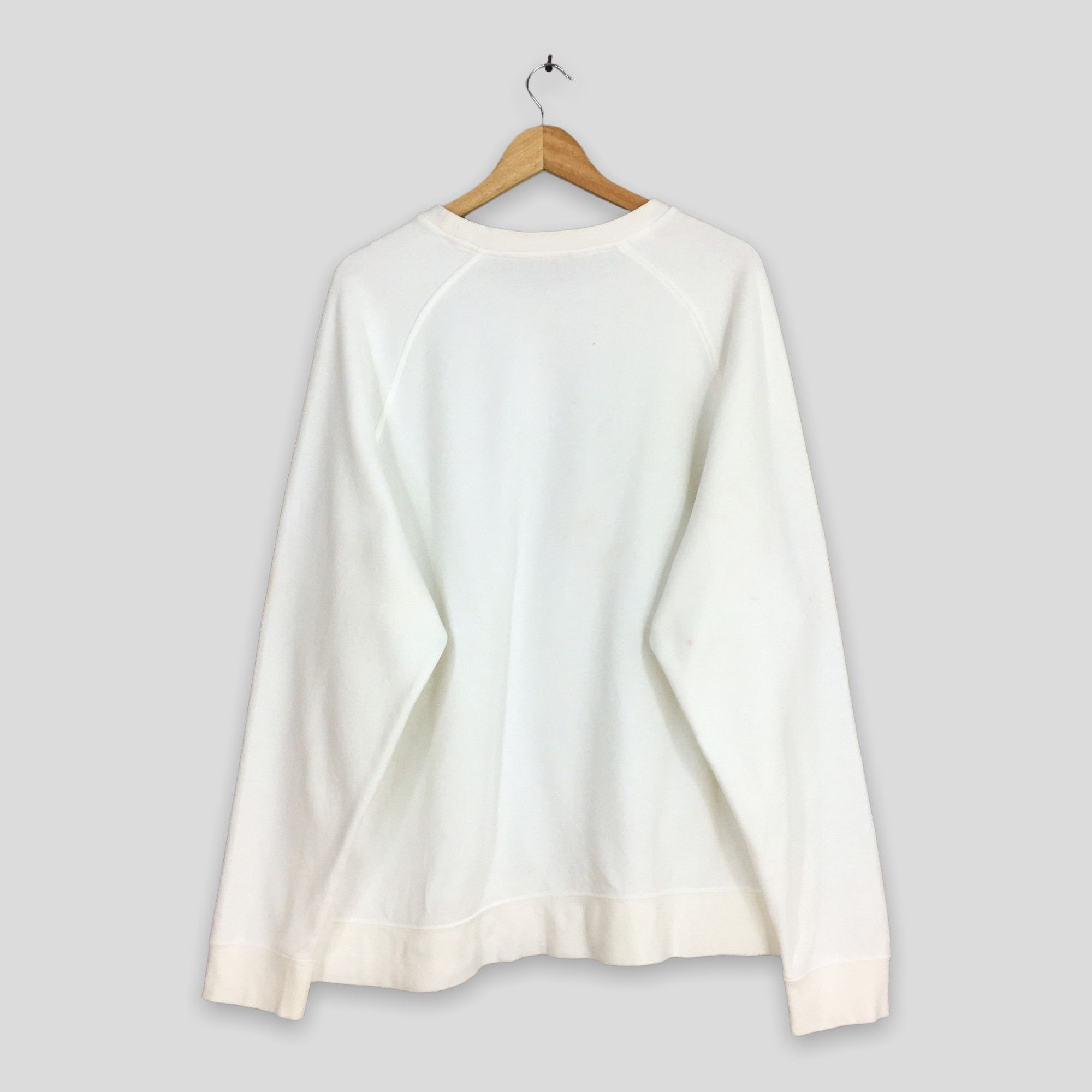 Nike × Vintage Vintage 90s Nike Swoosh White Sweatshirt XLarge Size US XL / EU 56 / 4 - 9 Thumbnail