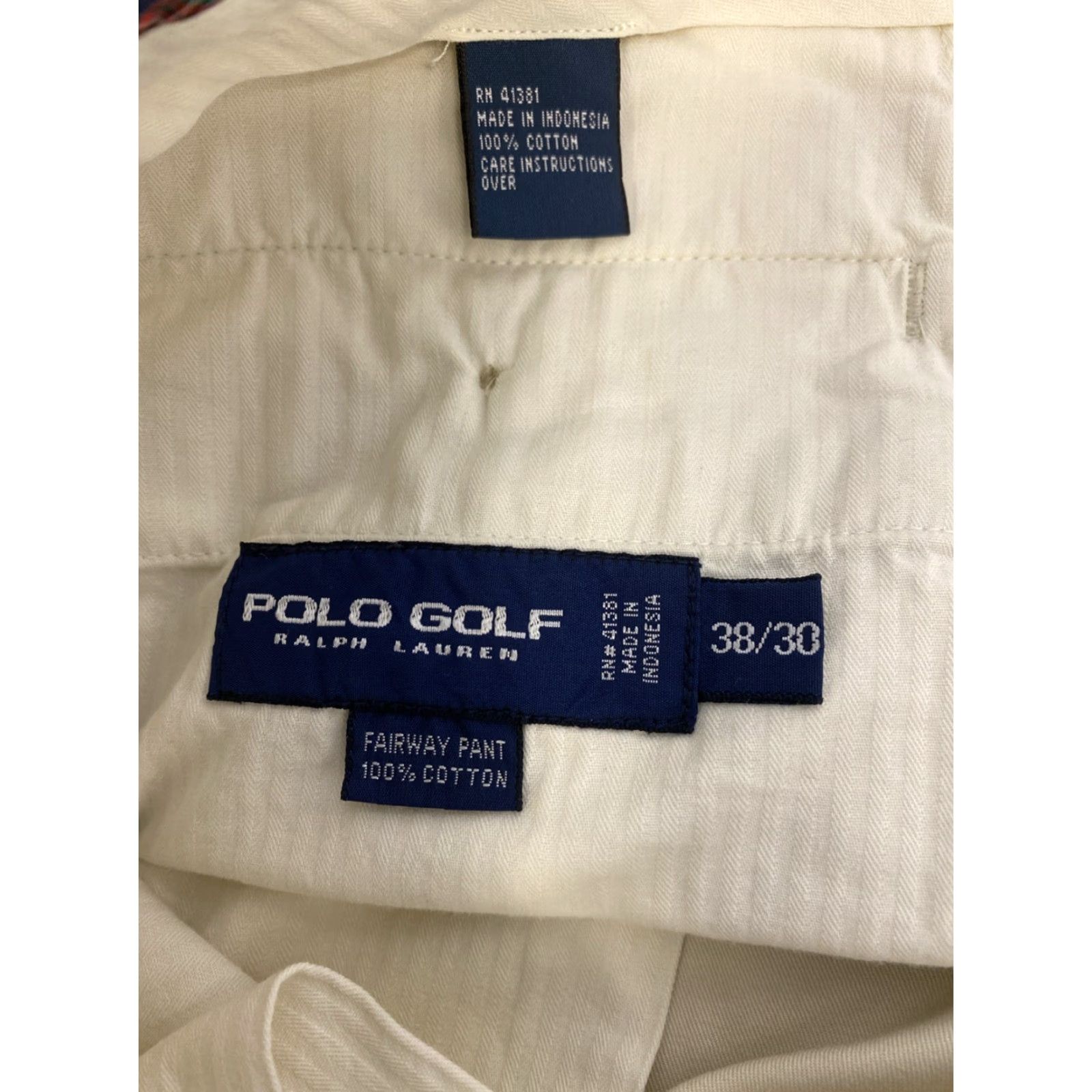 Polo Ralph Lauren VINTAGE Polo Ralph Lauren Men's Chino Pants Classic Pleated Straight Fit 38x32 Beige Polo Logo Size US M / EU 48-50 / 2 - 8 Thumbnail