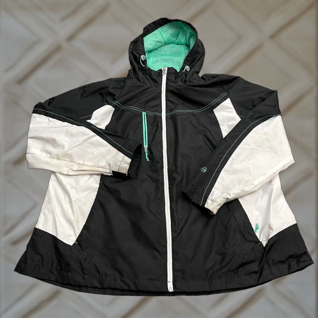 Free Country Free Country Athletx Series Windbreaker Jacket Womens 2X Black White Hoodie Zip Size XXL / US 16-18 / IT 52-54 - 1 Thumbnail