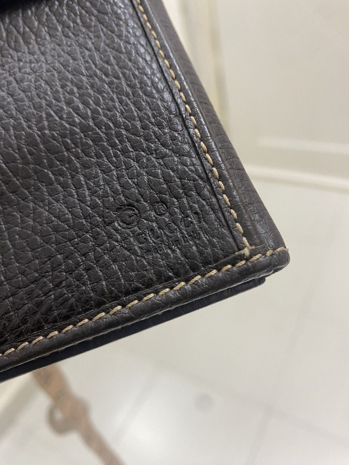 Gucci Gucci Beige/Brown GG Stud Canvas And Leather Flap Wallet Size ONE SIZE - 7 Thumbnail