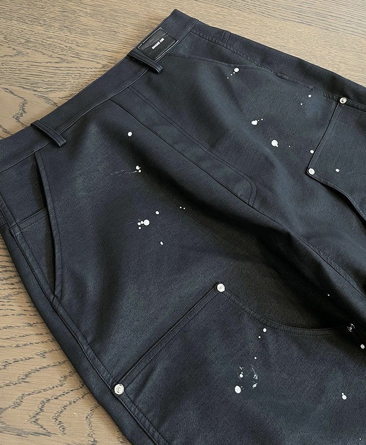 Japanese Brand × Vintage Avant garde reverse front multi pocket faux leather pants Size US 34 / EU 50 - 7 Thumbnail