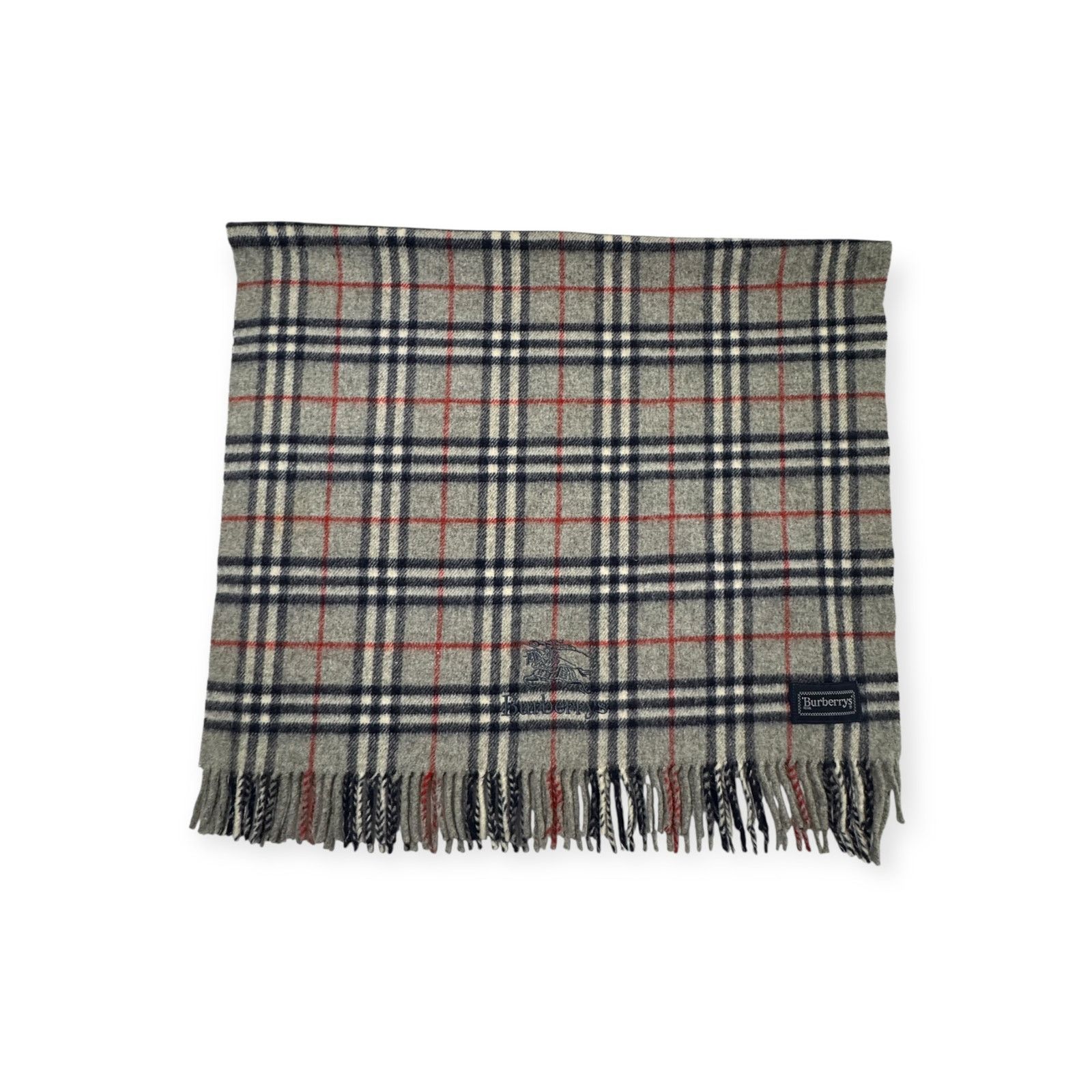 Burberry 🔴 Burberry Blanket Shawl Scarf - Burberrys Nova Check Grey Size ONE SIZE - 1 Thumbnail