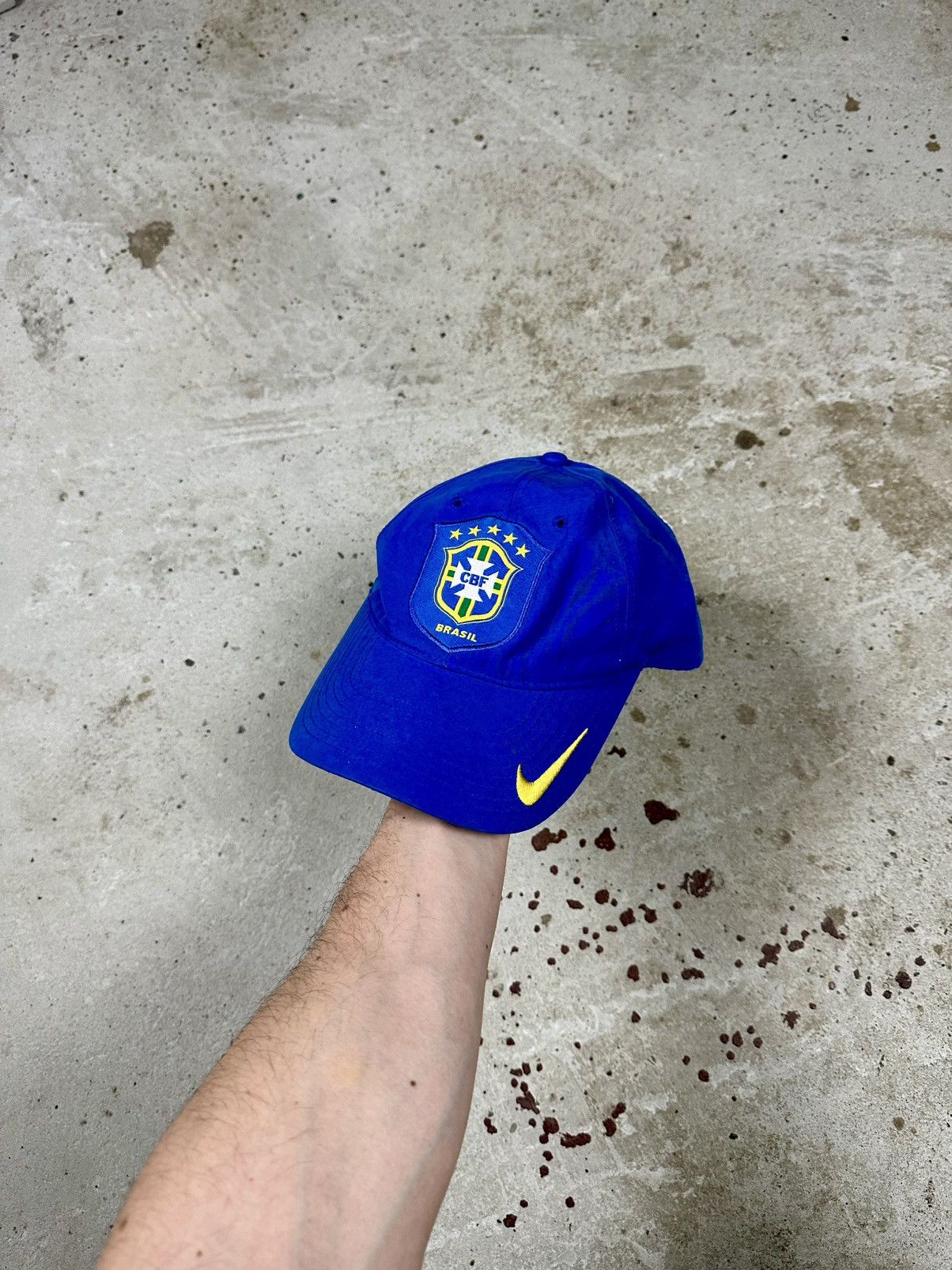 Nike Vintage Y2K Nike x Brasil Blue Hat Cap Swoosh Size ONE SIZE - 1 Thumbnail