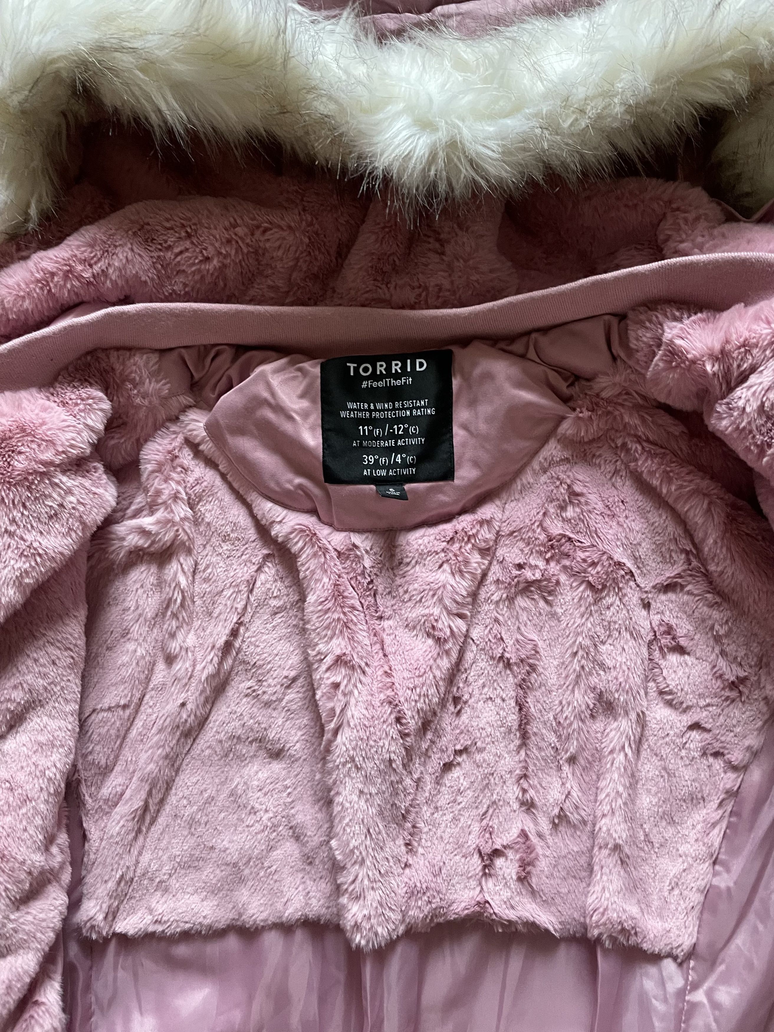 Torrid Torrid Pink Faux Fur Hood Parka Coat 5XL Size 4XL / US 24-26 - 4 Thumbnail