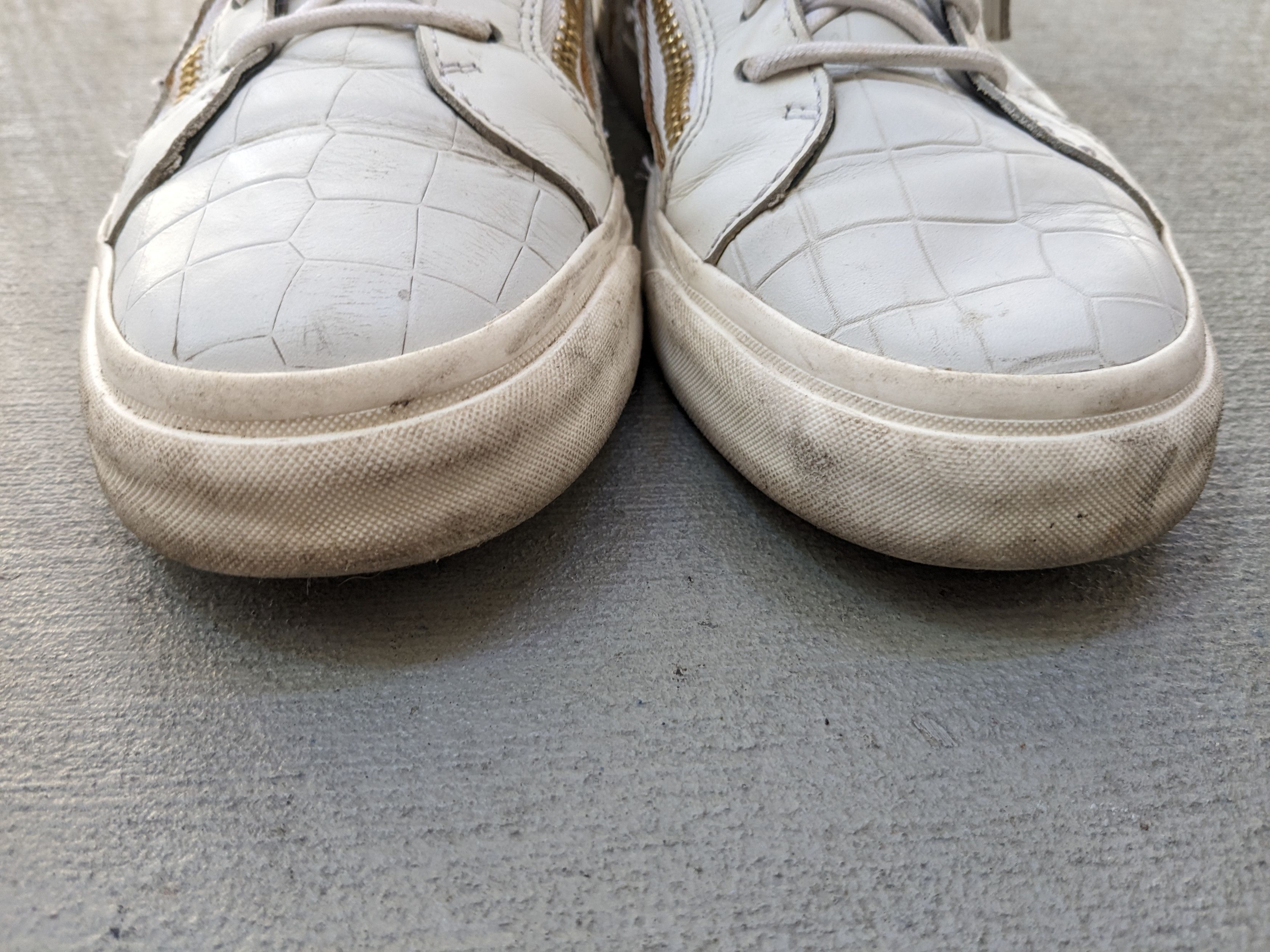 Designer Giuseppe Zanotti High Tops White 9 42 Croc Embossed Leather Size US 9 / EU 42 - 2 Thumbnail