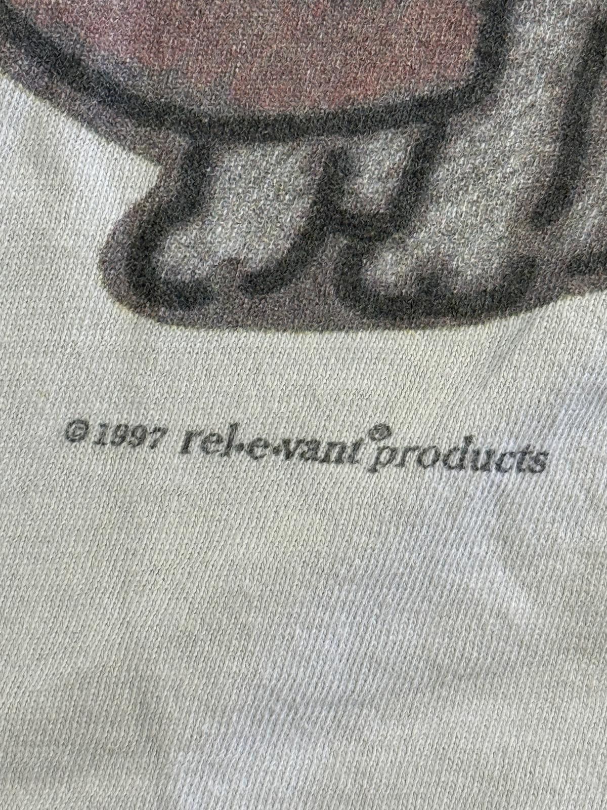 Designer Vintage Dog Art AOP T-shirt 1997 Rel-e-Vant Tees Bow Wow L Size US XL / EU 56 / 4 - 7 Thumbnail
