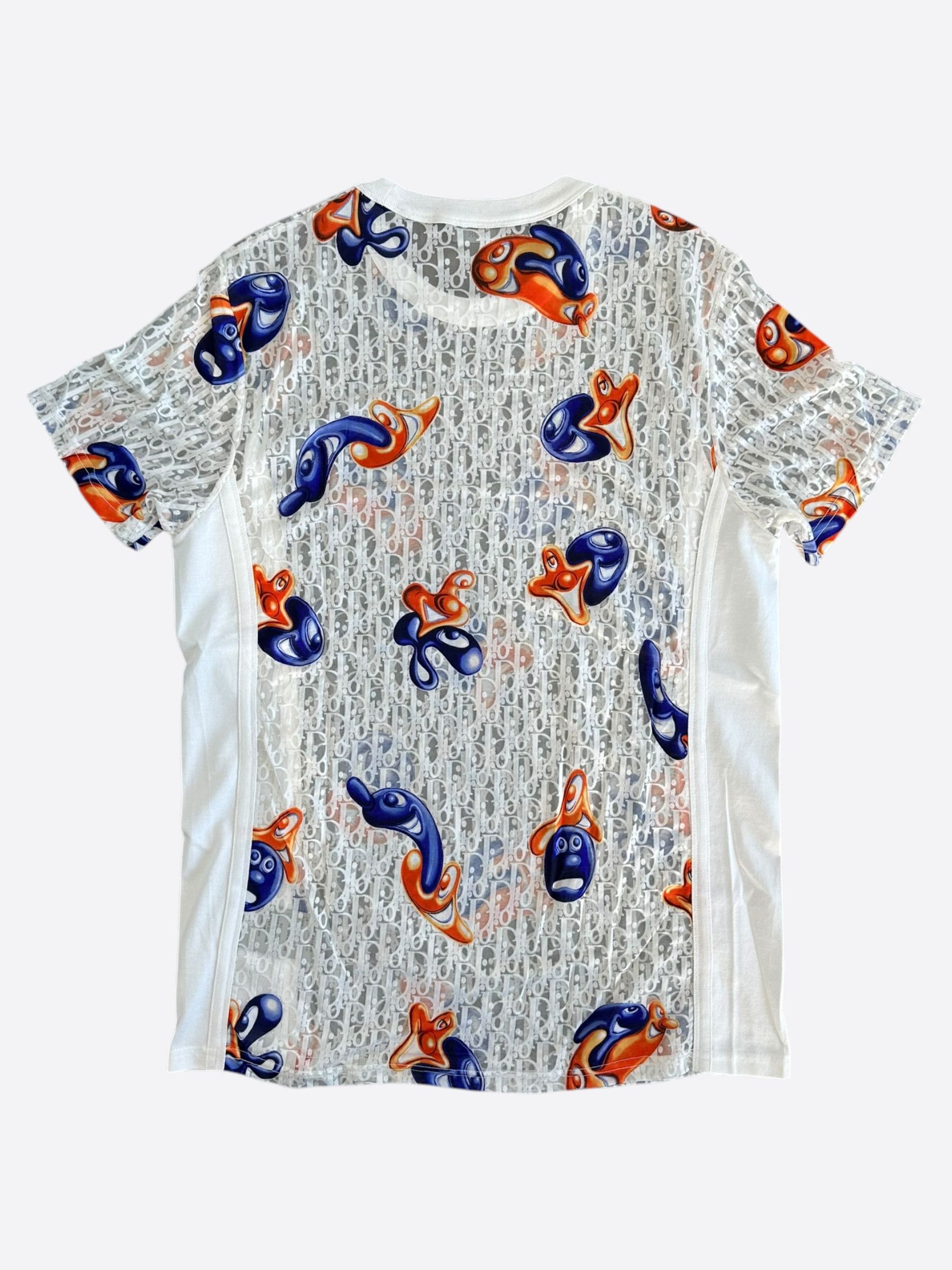 Dior Dior Kenny Scharf White Oblique Faces Transparent T-Shirt Size US XL / EU 56 / 4 - 2 Thumbnail
