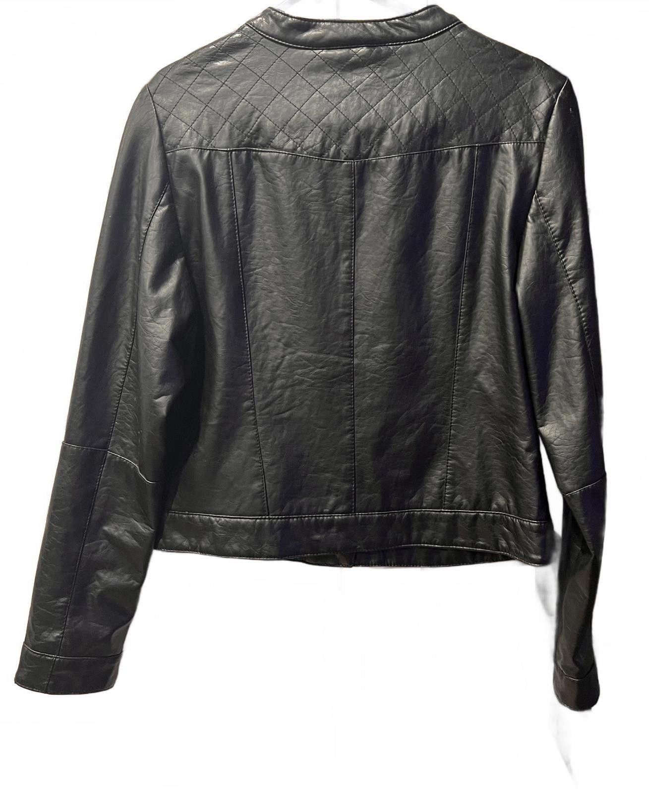 Other Dollhouse Women's Black Quilted Pleather Jacket Size L Size L / US 10 / IT 46 - 2 Thumbnail