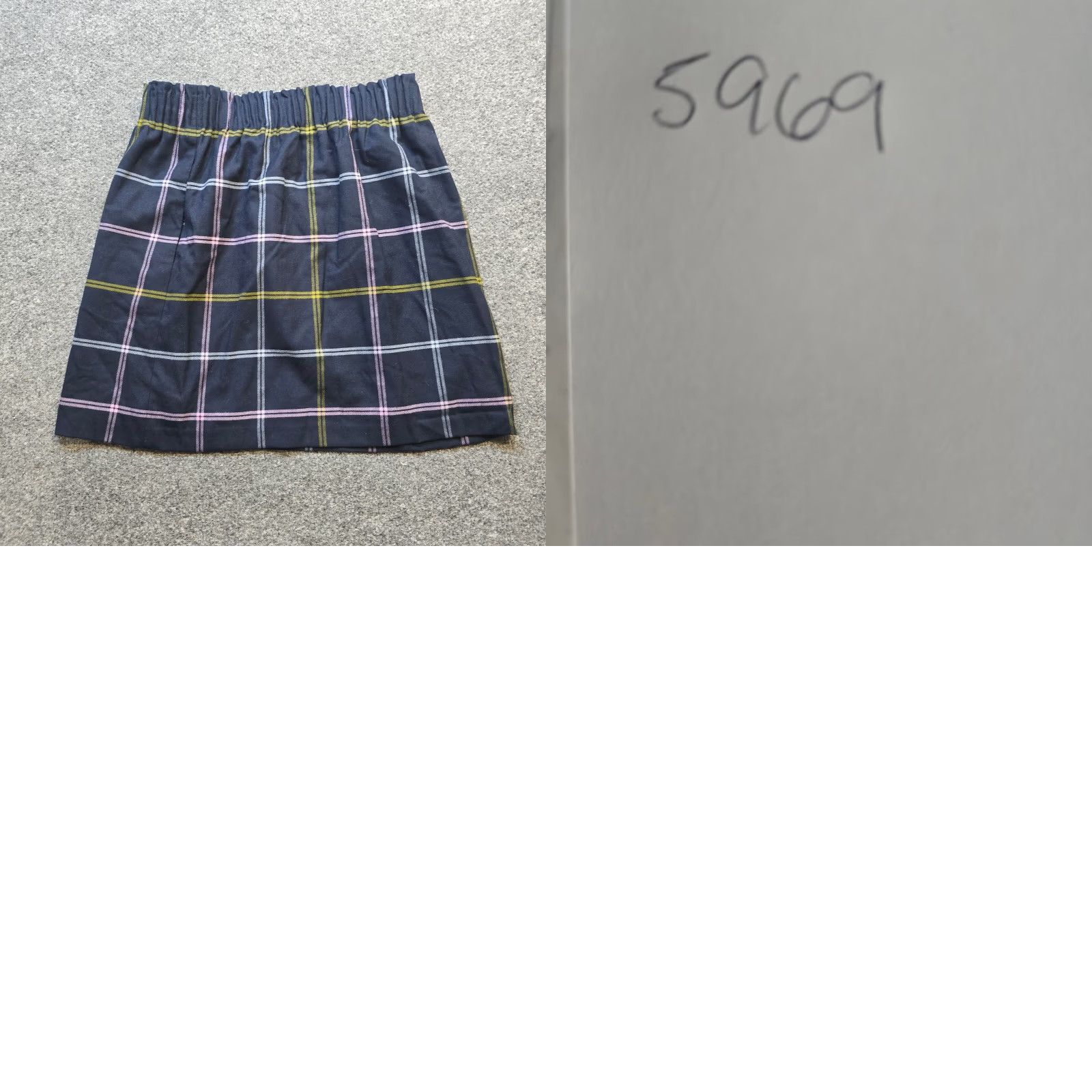 J.Crew **J.CREW Women's Blue Wool Elastic Waist Plaid Skirt** User: J.CREW Women's Blue Wool Elastic Waist Plaid Skirt Size 27" / US 4 / IT 40 - 8 Thumbnail