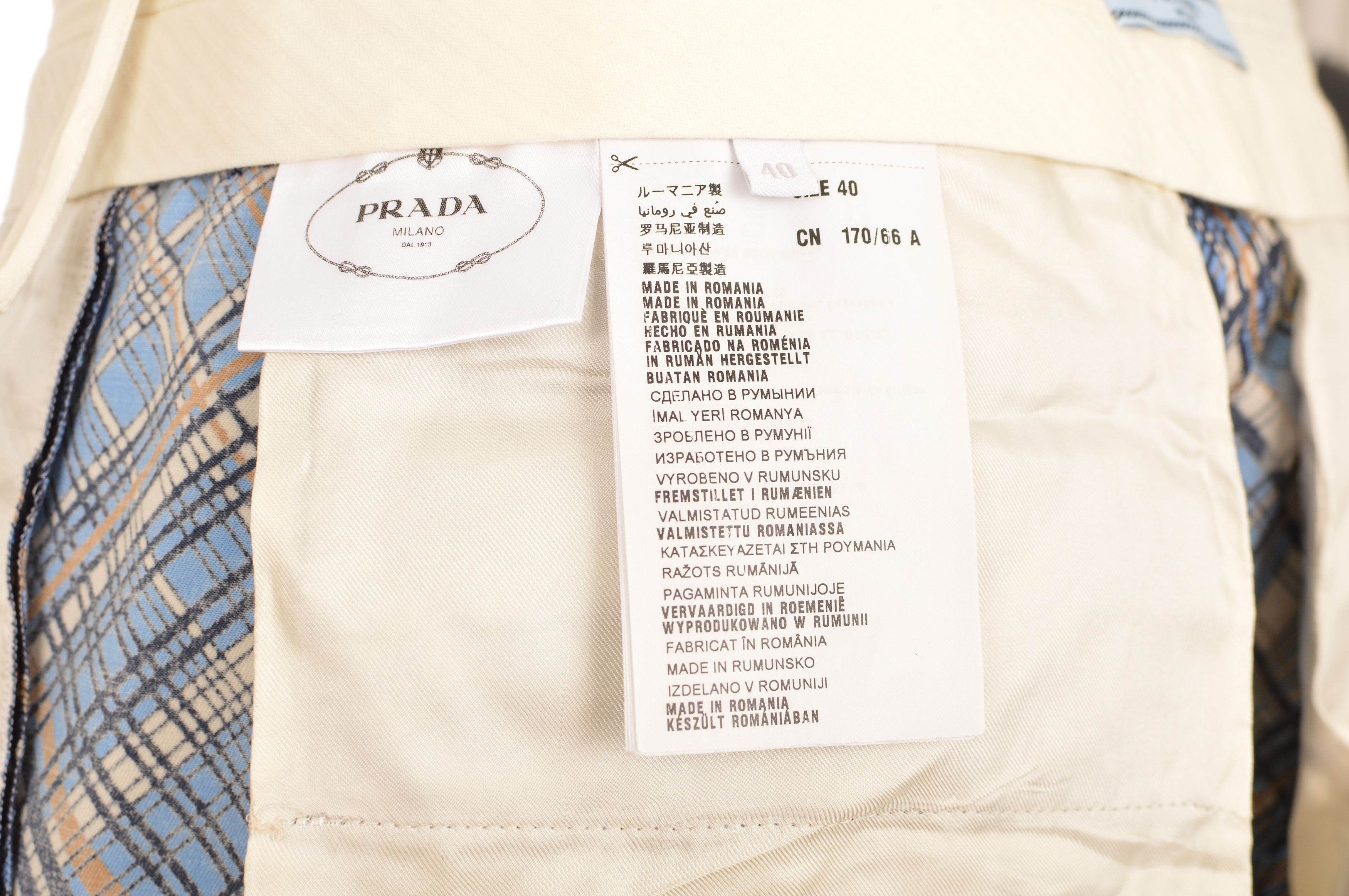 Prada Prada Tapered Slacks Allprint Womens Wool Blend Pants Size 27" / US 4 / IT 40 - 9 Thumbnail