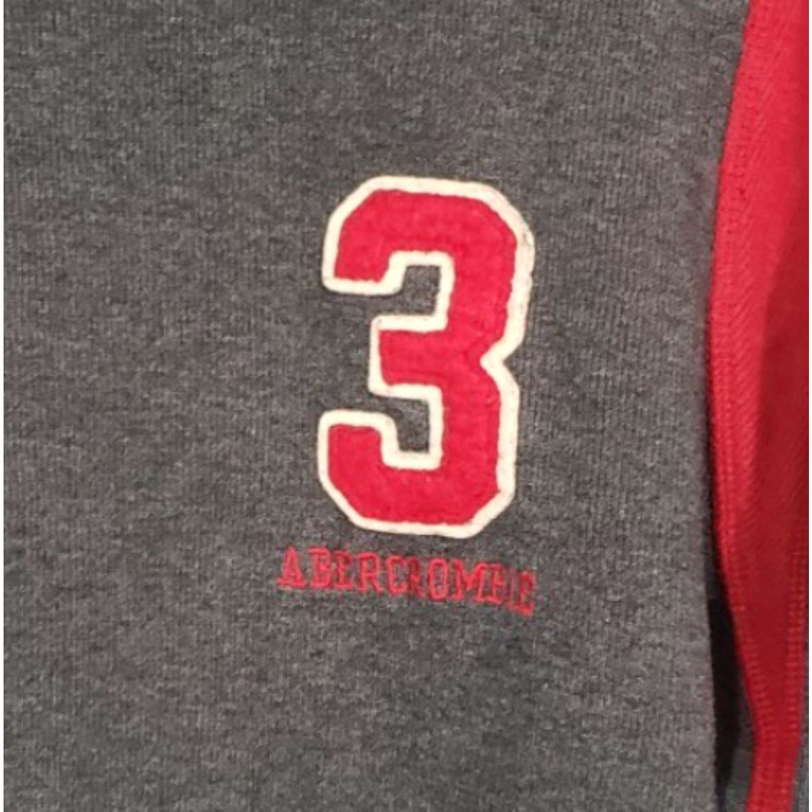 Abercrombie & Fitch Abercrombie & Fitch XL Mens Muscle Crew Neck Sweater Gray Red Cotton Knit Logo VINTAGE (if applicable) Mens Size US XL / EU 56 / 4 - 2 Thumbnail