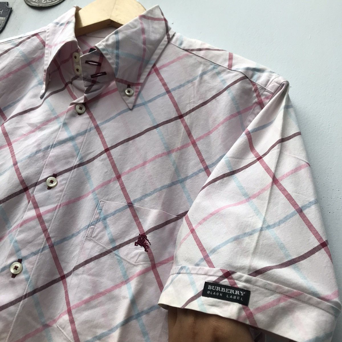 Burberry Vintage Burberry Black Label Shirt skinhead trimfit 3 shirt Size US M / EU 48-50 / 2 - 14 Thumbnail