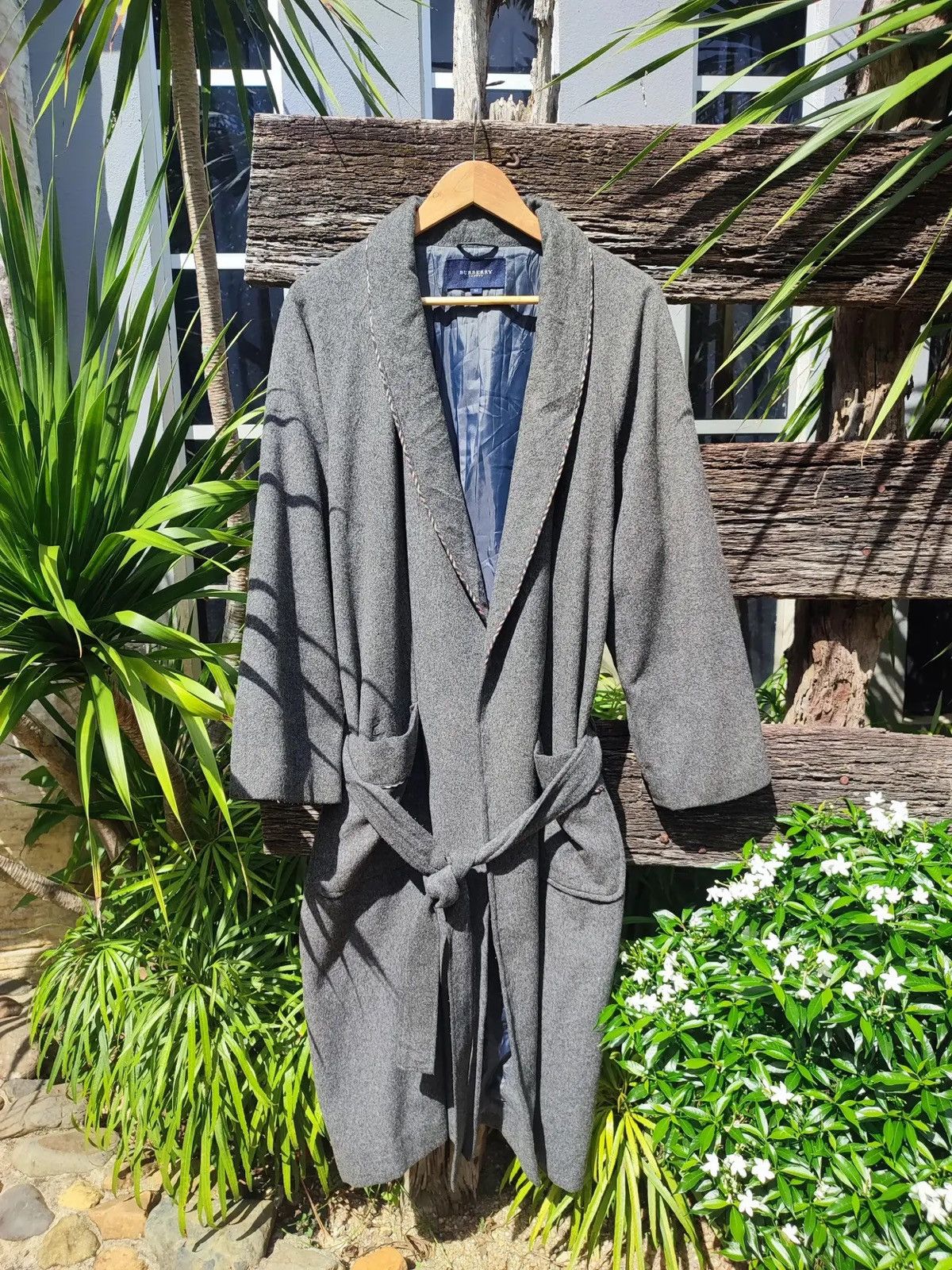 Burberry Burberry London Wool Robe Coat w/ Belt Made in Japan, Size M Size M / US 6-8 / IT 42-44 - 1 Thumbnail