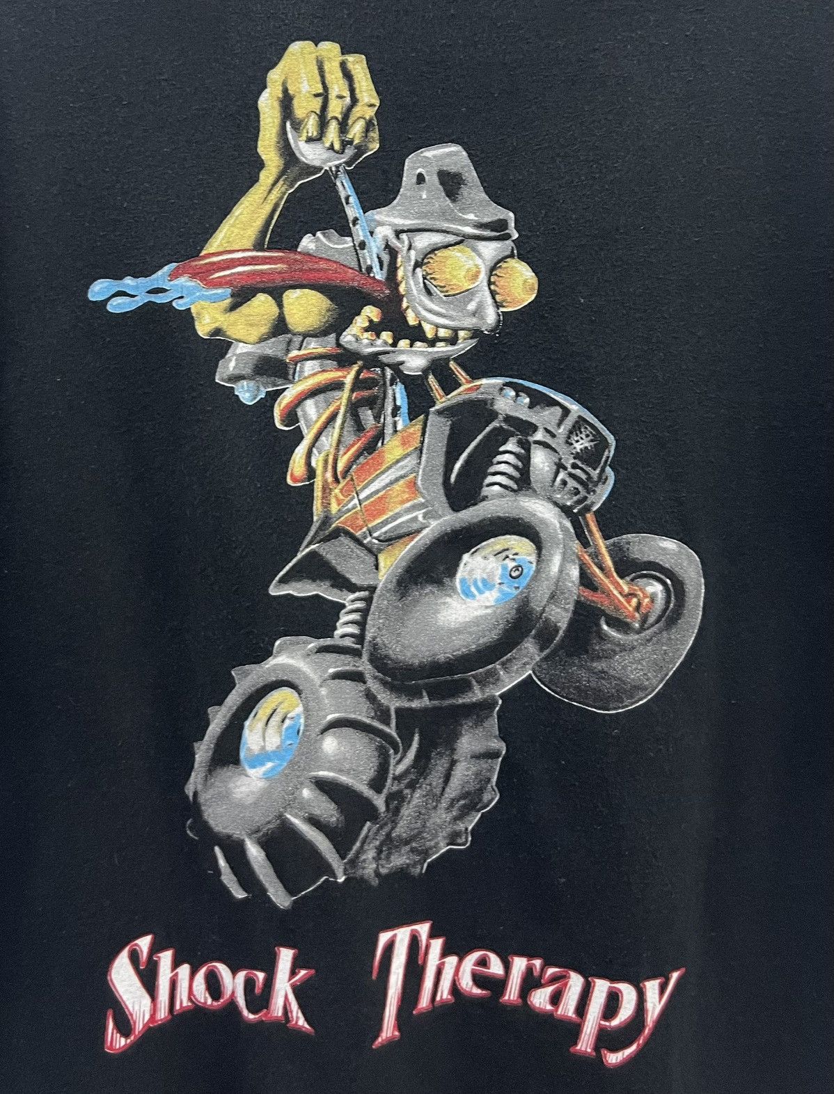 If Six Was Nine × Vintage Vintage Shock Therapy Automotive Rat Fink Parody shirt Size US L / EU 52-54 / 3 - 4 Thumbnail