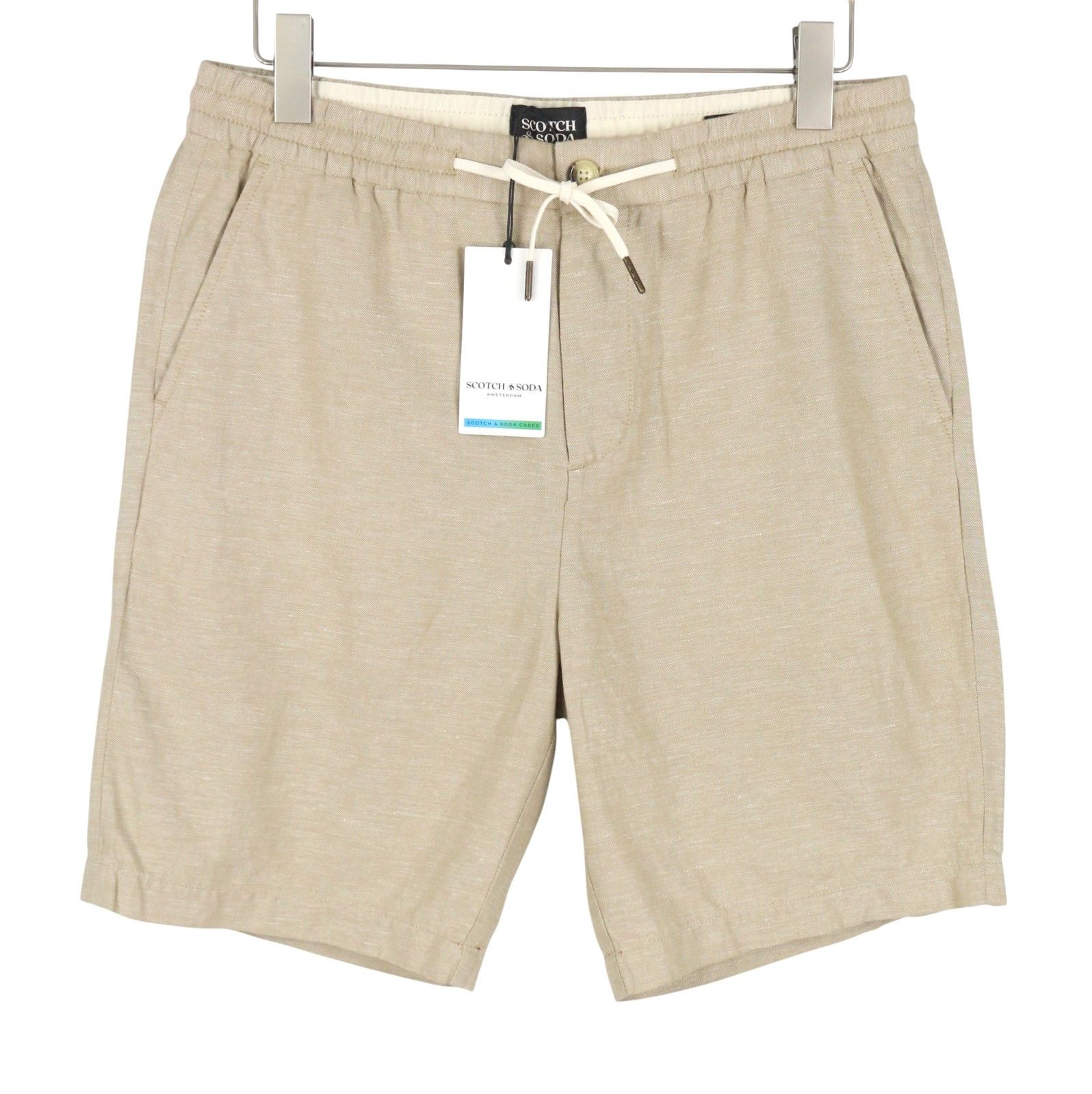 Scotch & Soda FAVE W33 Beige Melange Cotton Drawstring Waist 91025 Size US 33 - 2 Thumbnail