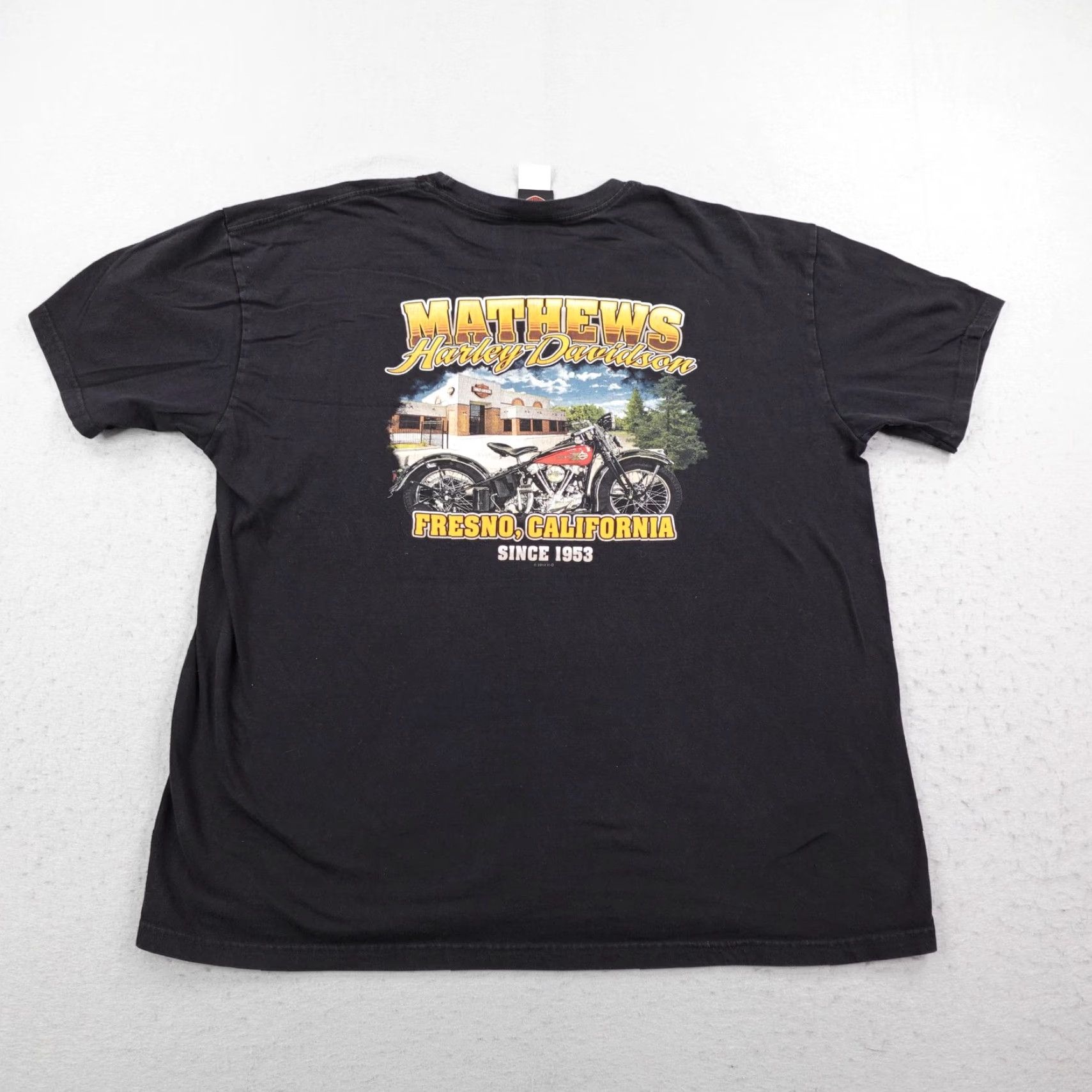 Harley Davidson Harley-Davidson Shirt Mens 3XL Black American Flag USA Motorcycle Fresno Mathews Shirt Mens 3XL Black American Flag USA Motorcycle Fresno Mathews Size US XXL / EU 58 / 5 - 6 Thumbnail