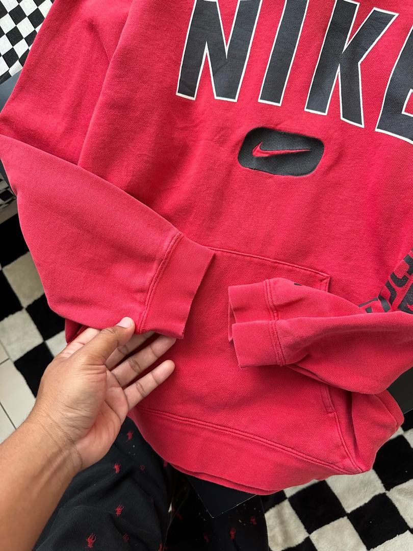 Other × Vintage VINTAGE Y2K NIKE SPELLOUT EMBROIDERY SWOOSH HOODIE Size US S / EU 44-46 / 1 - 3 Thumbnail