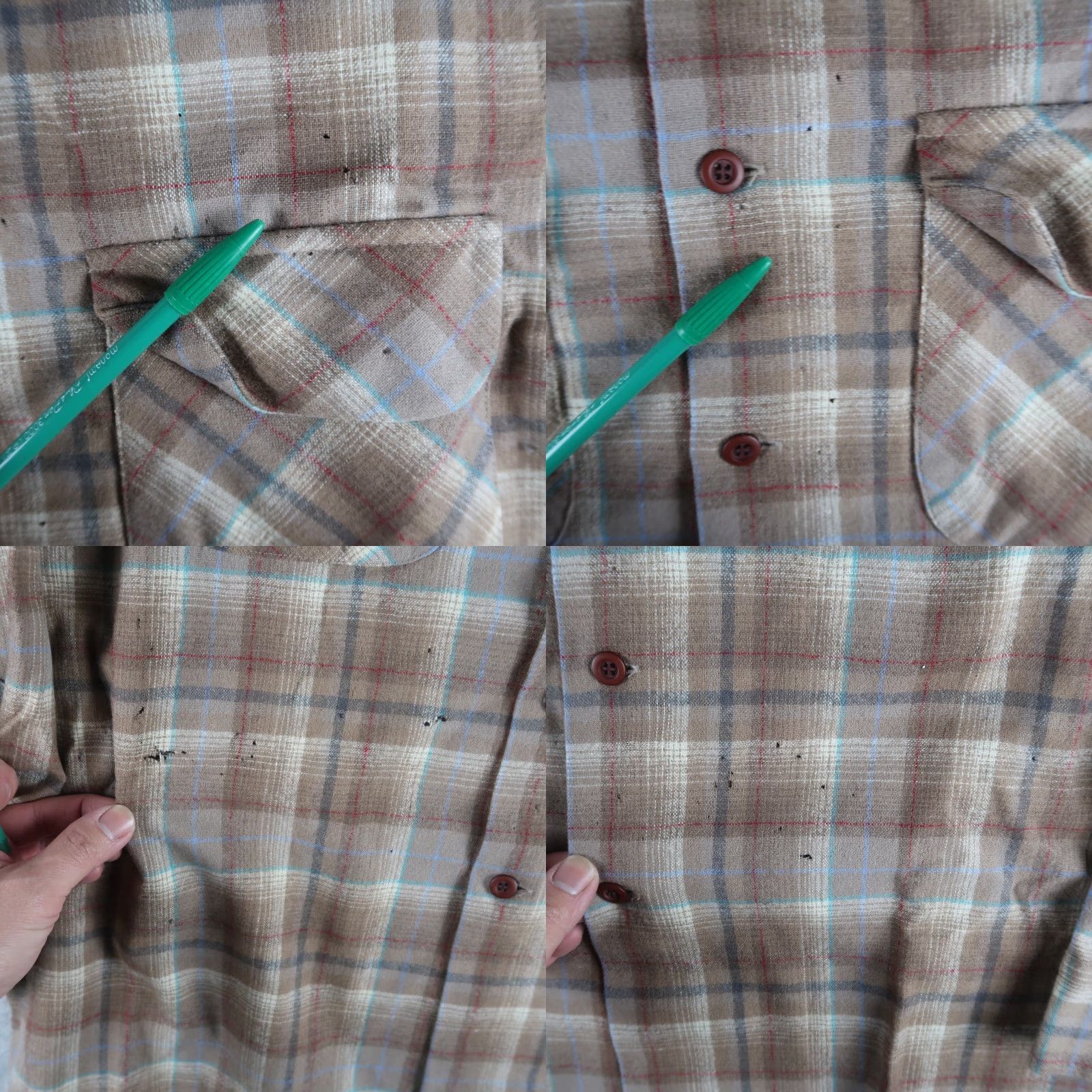 Pendleton VINTAGE Pendleton Board Shirt Brown Shadow Plaid Flannel Size L Wool Button-Up Collared 70s Mens Size US L / EU 52-54 / 3 - 8 Thumbnail