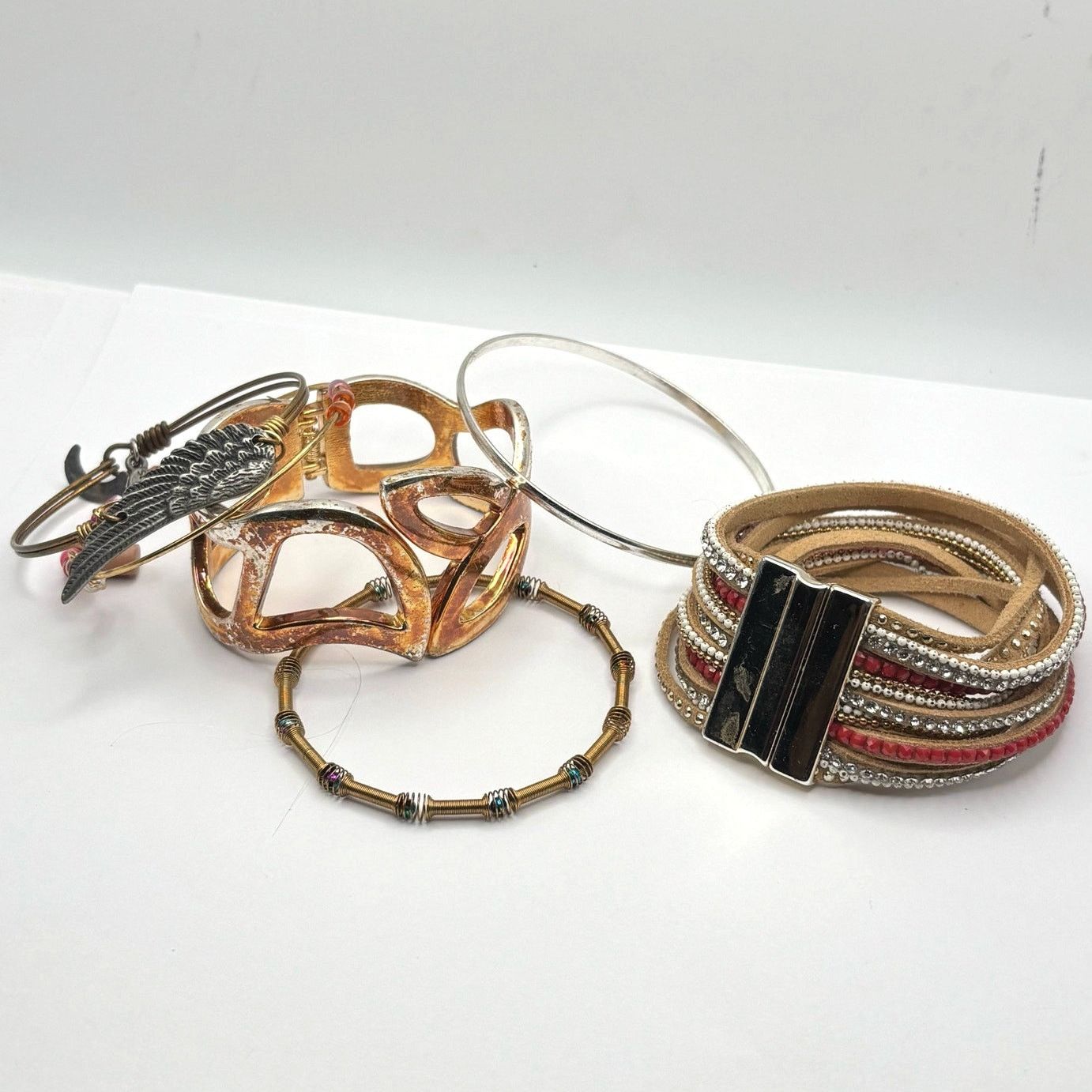 Other Silver & Gold Wing Cuff Bracelet Bundle Size ONE SIZE - 3 Thumbnail