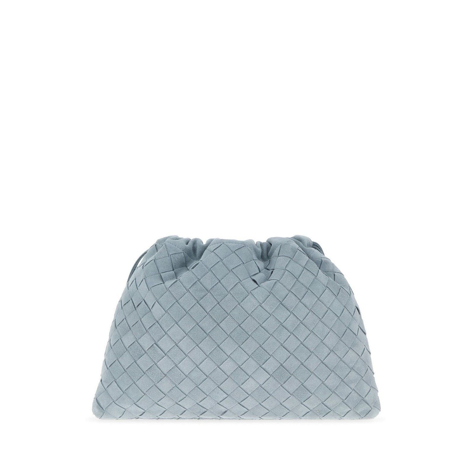 Bottega Veneta BOTTEGA VENETA Dustbag Medium $2600 Light Blue Suede Handbag Size ONE SIZE - 3 Thumbnail