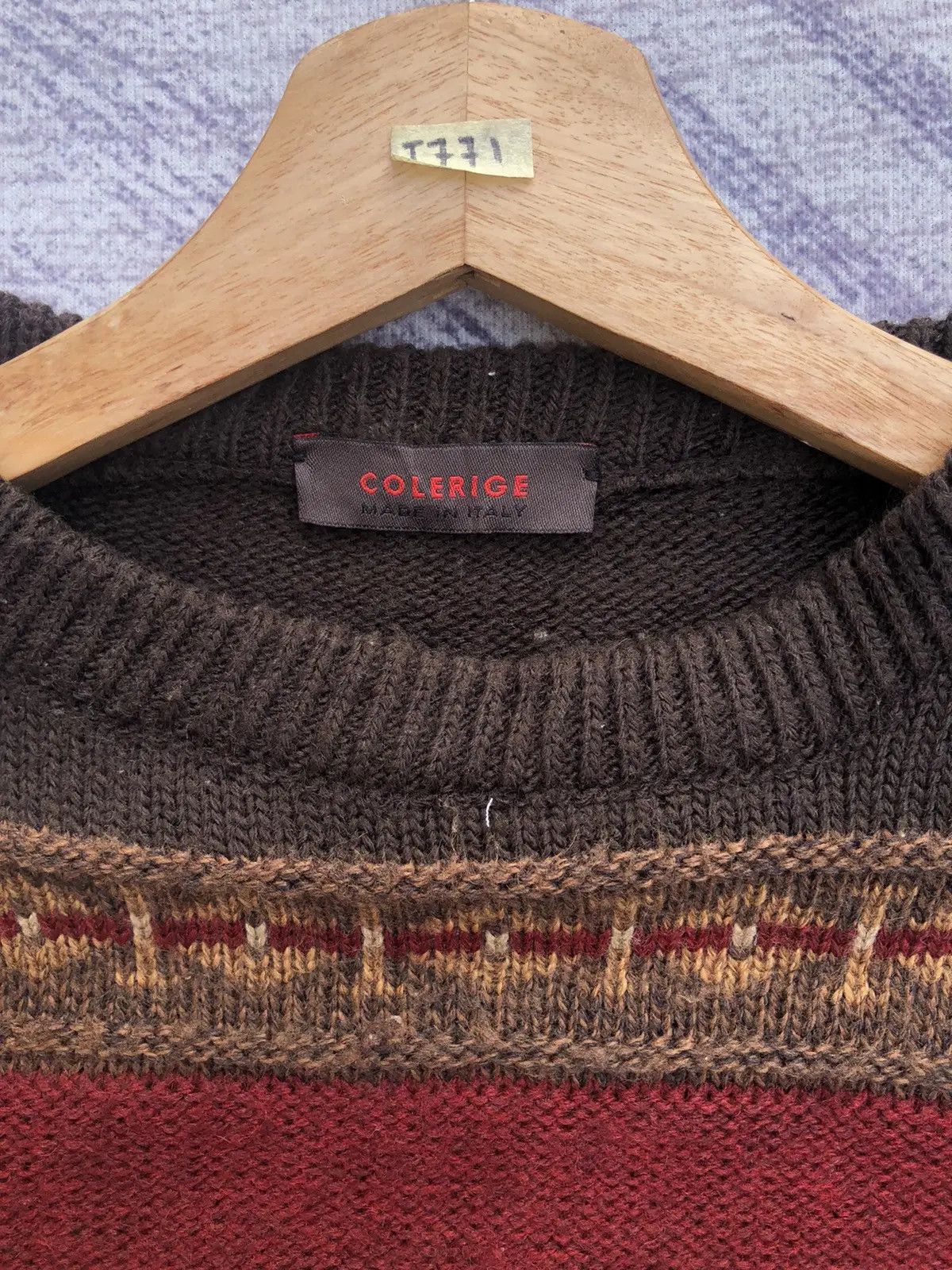 Aran Isles Knitwear × Homespun Knitwear 💥Vintage COLERIGE Stripe Pureknit Jumper Made In Italy Size US L / EU 52-54 / 3 - 7 Thumbnail