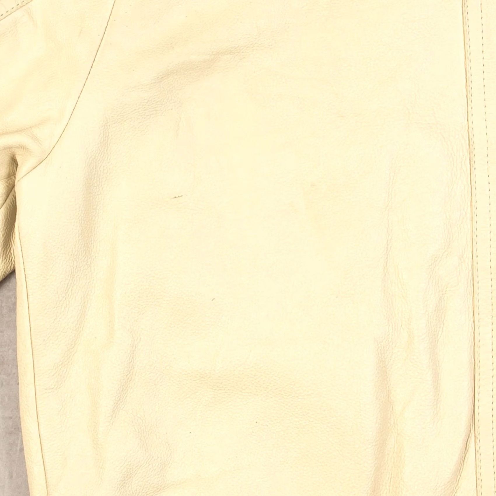 Vintage VINTAGE Leather Bomber Jacket XL Men's Cream Americana Jacket Size US XL / EU 56 / 4 - 5 Thumbnail