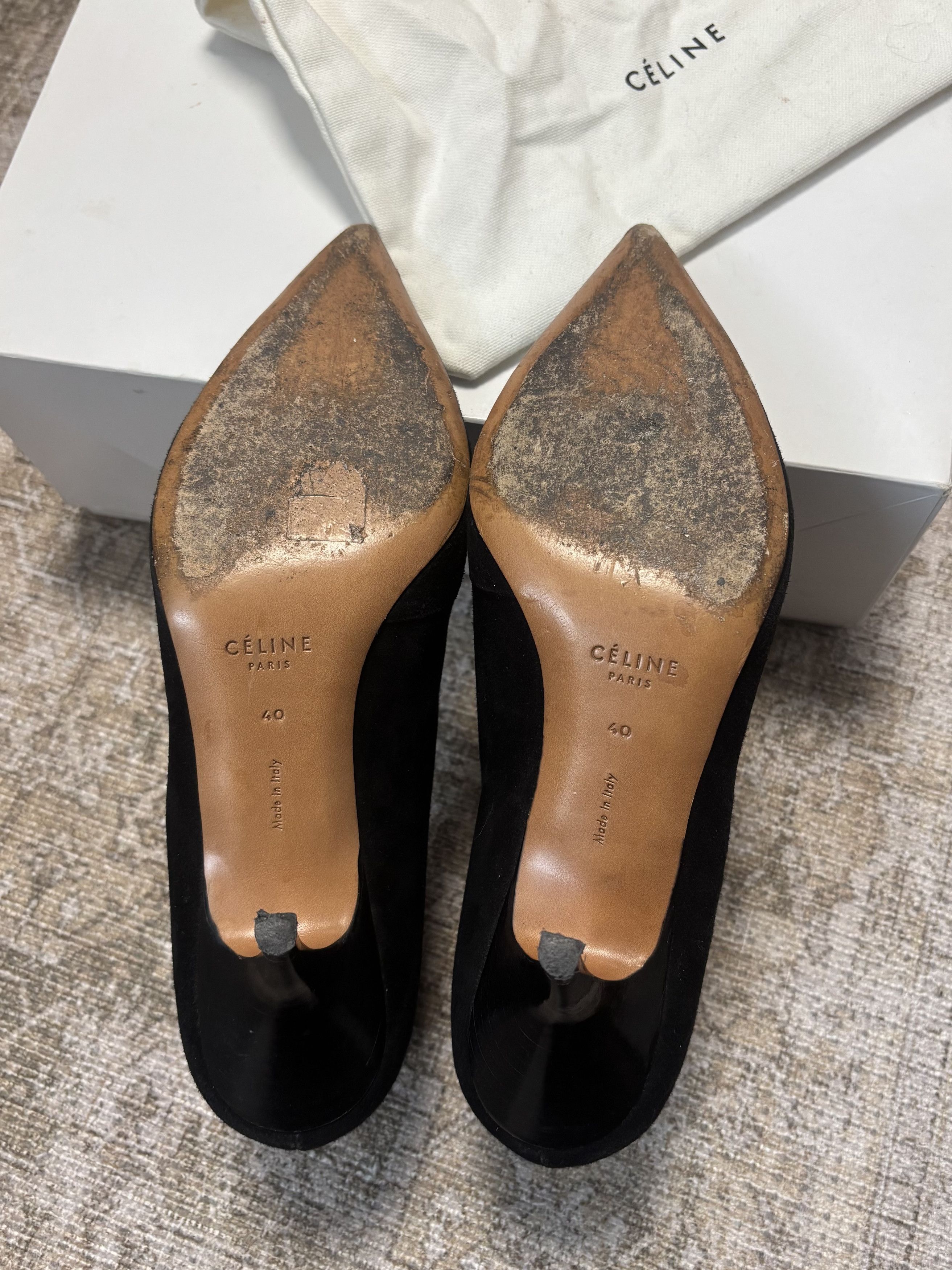 Celine 2007 Phoebe Philo Celine V Neck Heels Pumps Size US 10 / IT 40 - 3 Thumbnail