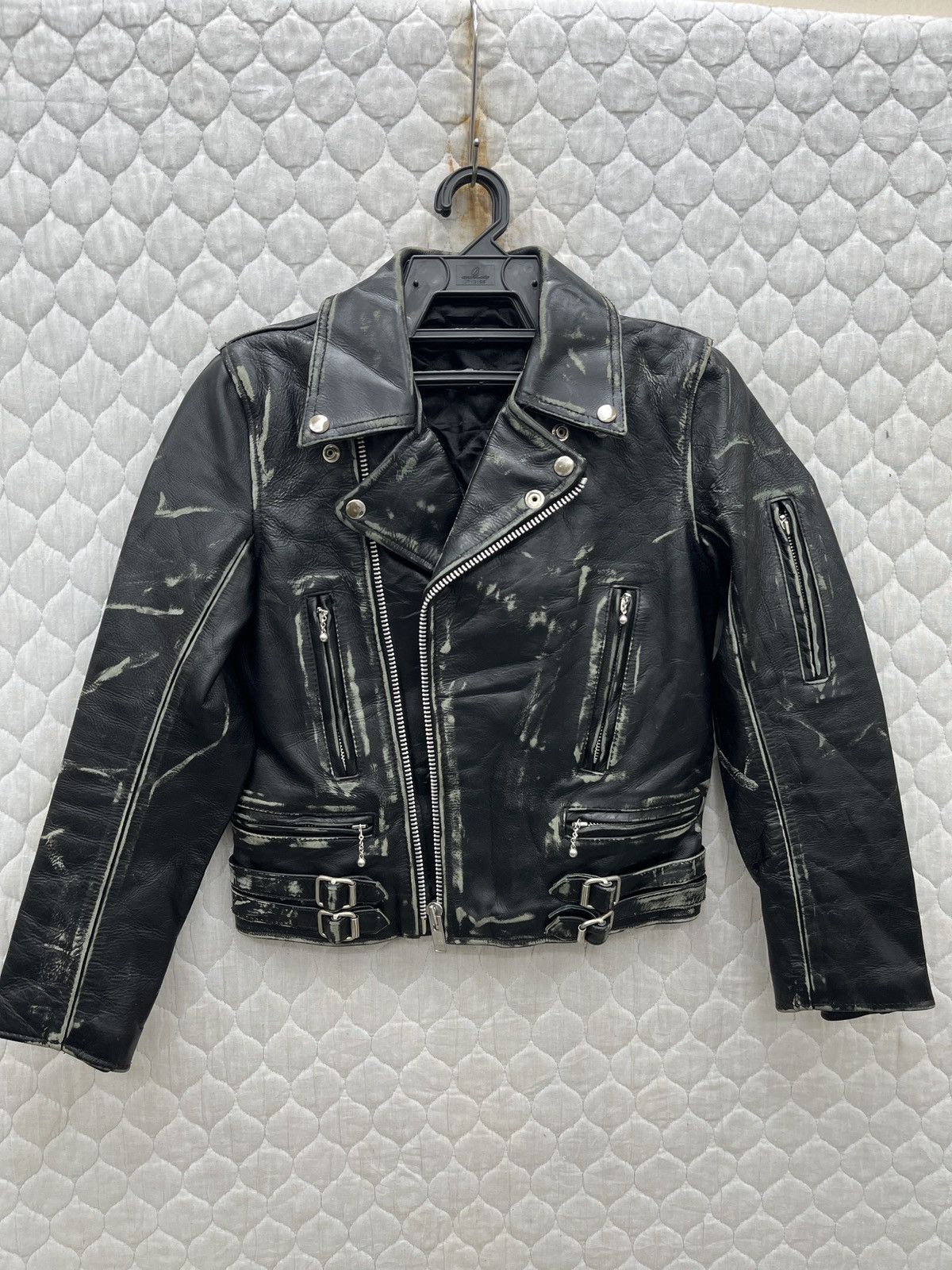 14th Addiction 🔥🔥🔥ARCHIVE HELL CAT PUNKS LEATHER JACKET Size XS / US 0-2 / IT 36-38 - 2 Thumbnail