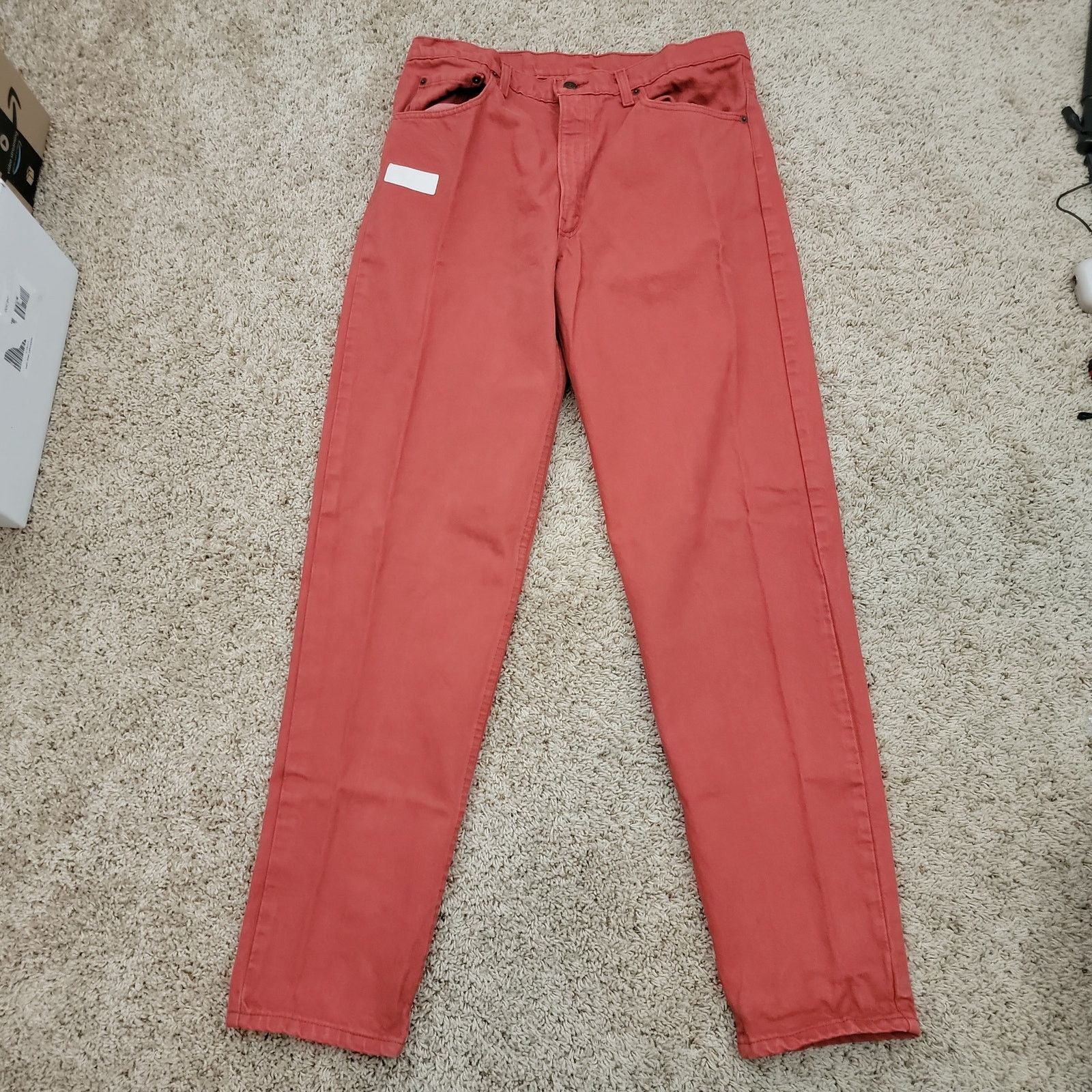 Levi's Deadstock NOS Vintage 90’s Levis 550 Jeans Red Denim 38x34 Size US 38 / EU 54 - 2 Thumbnail