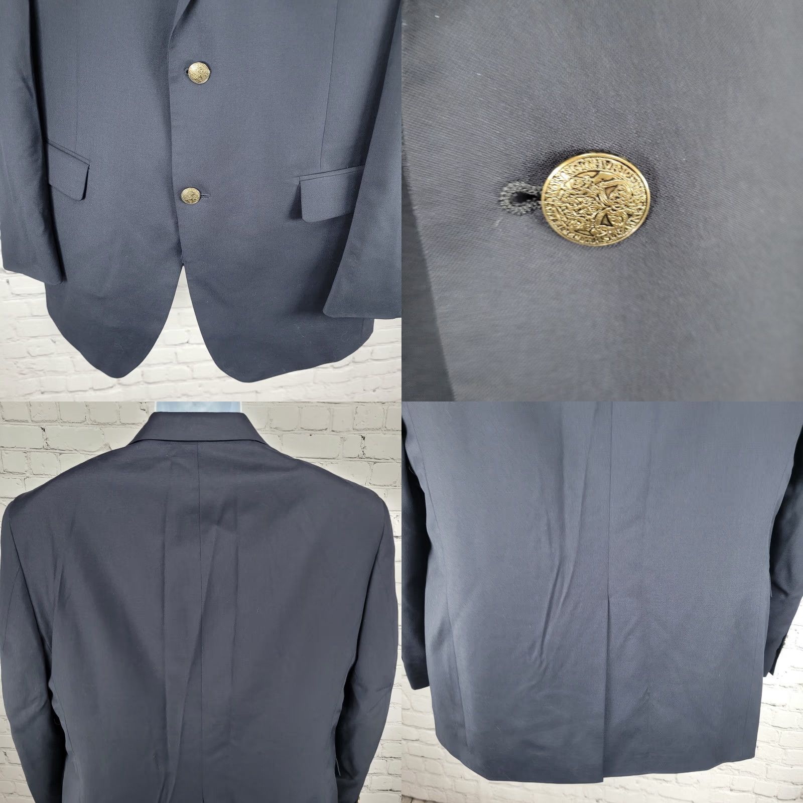 Austin Reed Austin Reed Blazer 42R Blue Wool 2-Button Notch Vented Classic Mens Size 42R - 8 Thumbnail