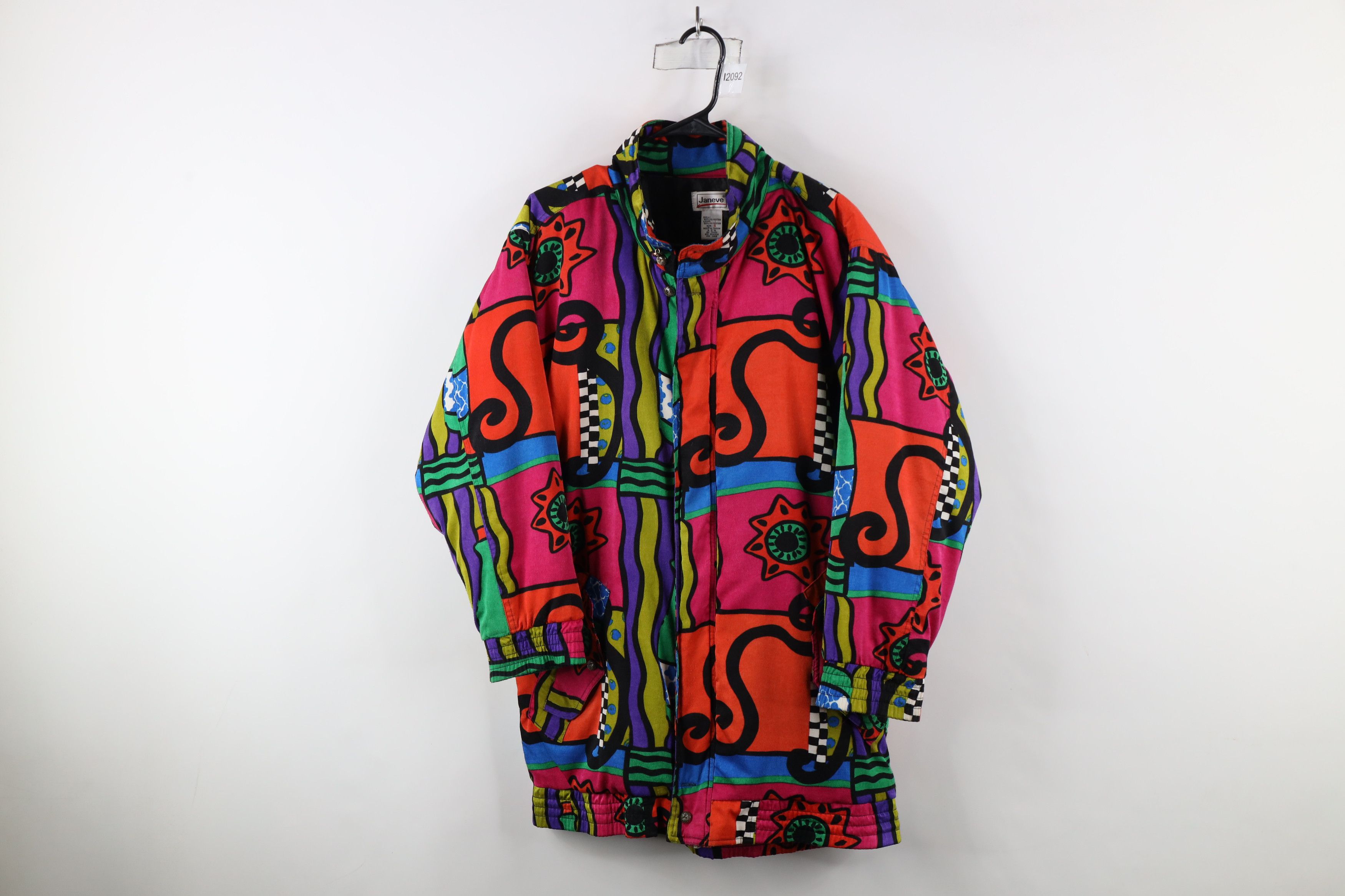 Vintage Vintage 90s Streetwear Rainbow Abstract Parka Jacket Size S / US 4 / IT 40 - 1 Thumbnail
