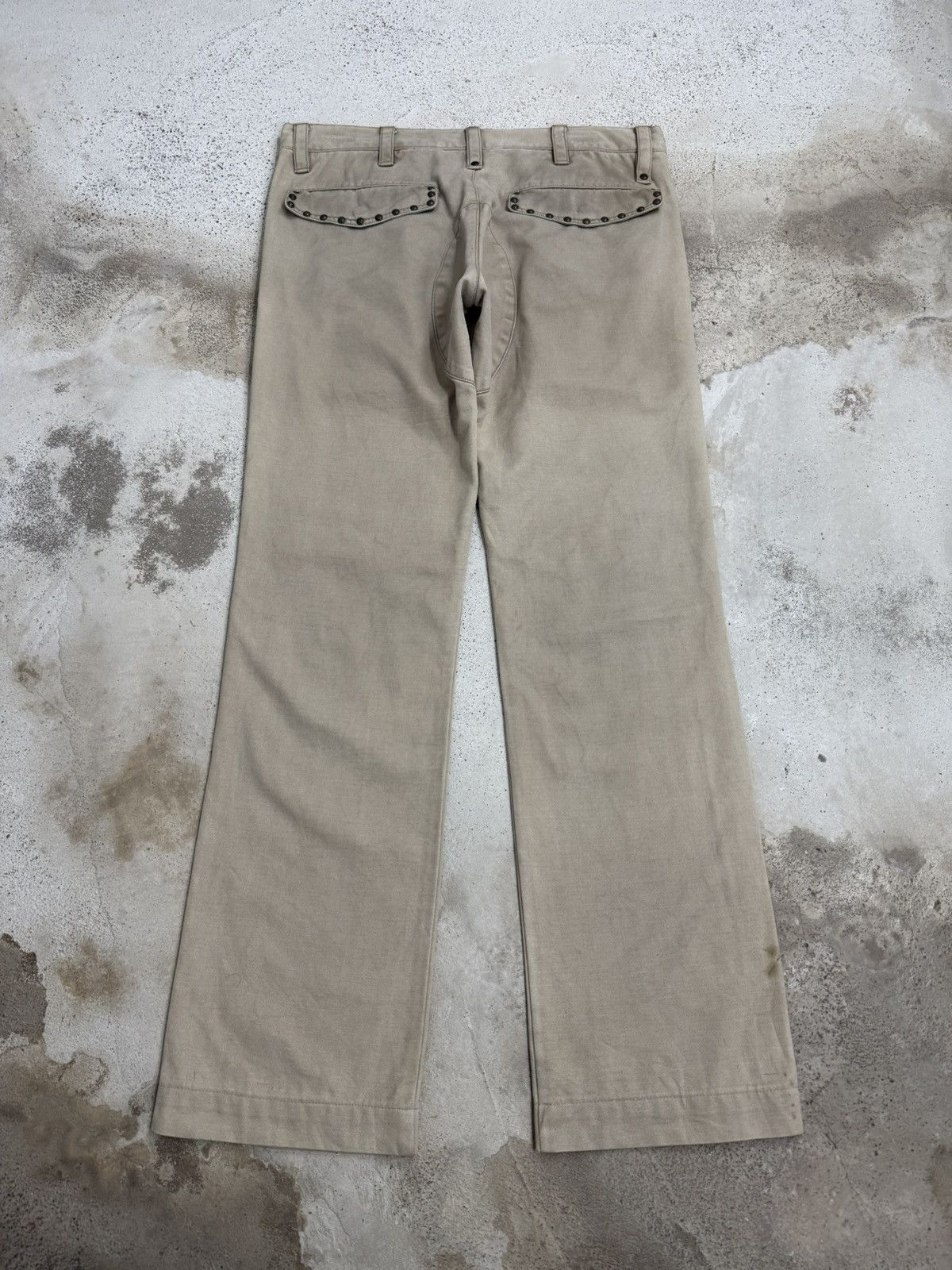 Japanese Brand Vintage Y2K Rescue Squad Studded Pocket High Oz Denim Size US 32 / EU 48 - 2 Thumbnail