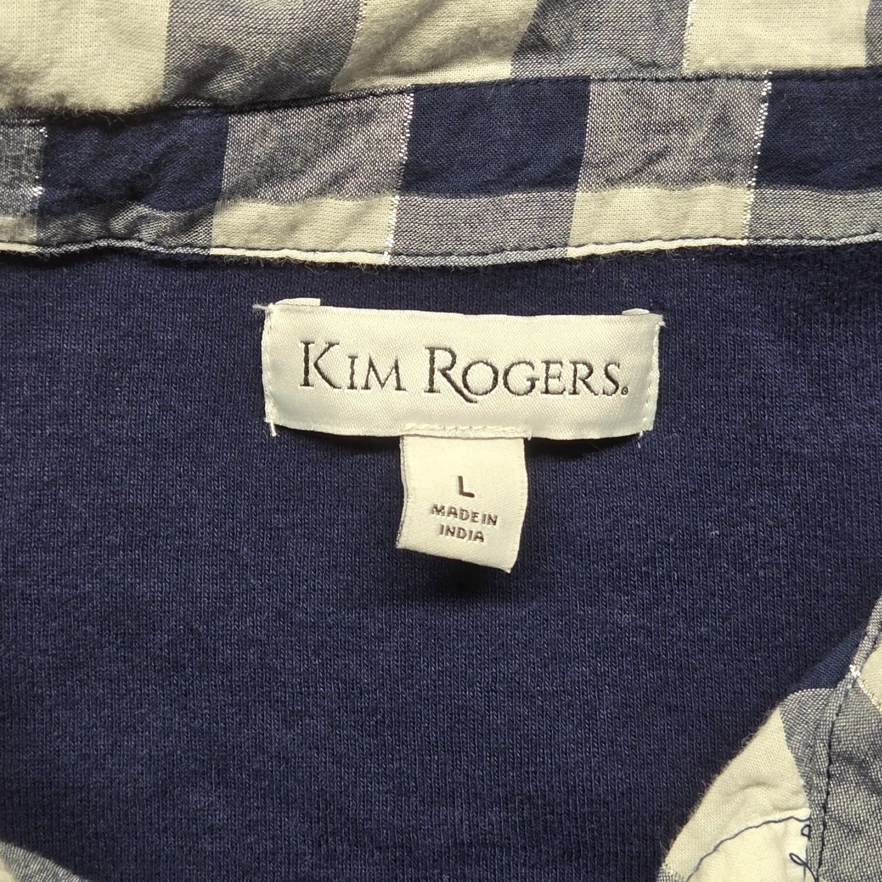 Vintage Kim Rogers Long Sleeve T-Shirt Women's L Blue Solid Casual Classic Size L / US 10 / IT 46 - 3 Thumbnail