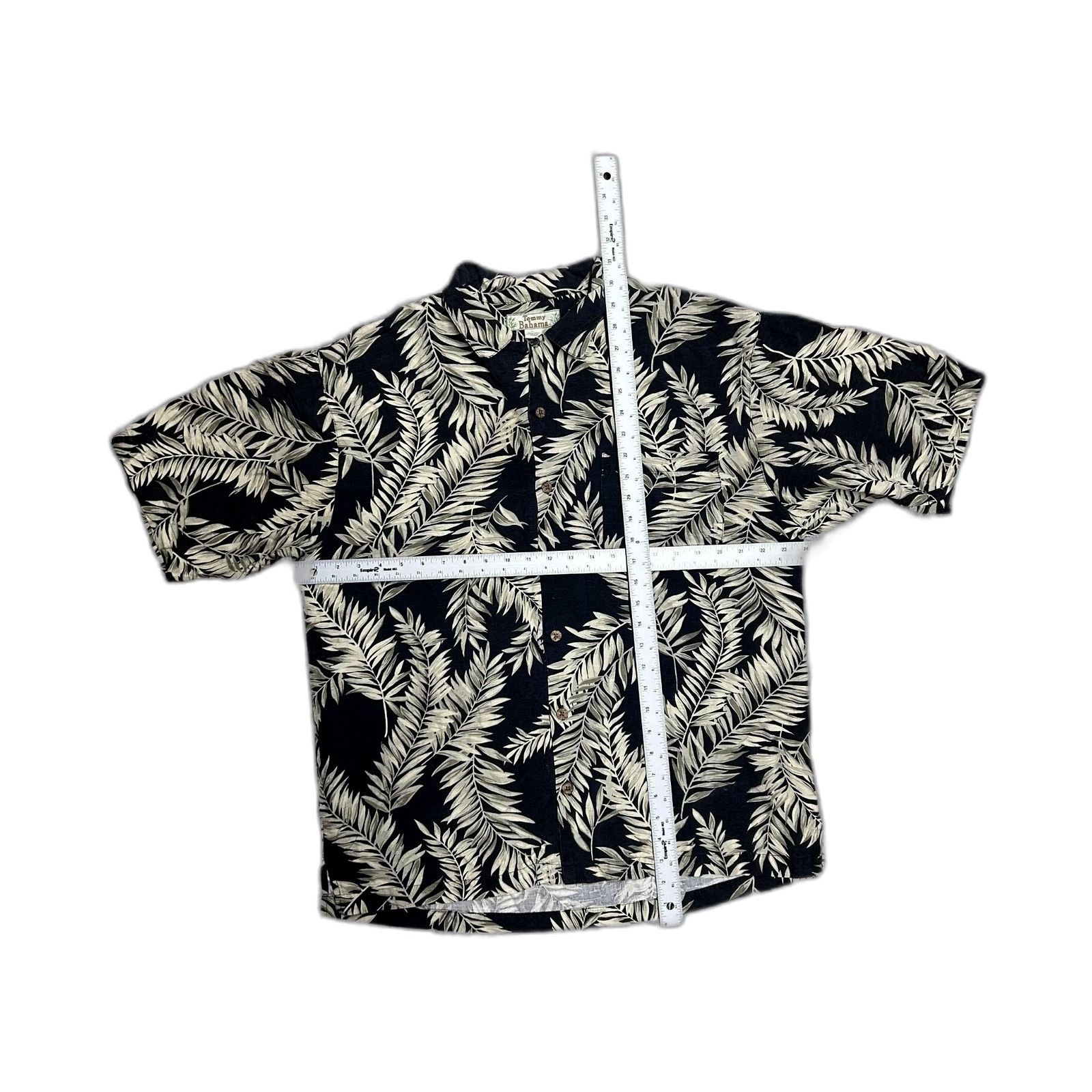Tommy Bahama Tommy Bahama Silk White Black Hawaiian Shirt Tropical Floral Size US L / EU 52-54 / 3 - 3 Thumbnail