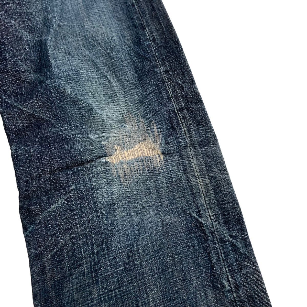 Eternal × Japanese Brand Japanese Brand Eternal Raw Denim Distressed Jeans Size US 34 / EU 50 - 7 Thumbnail