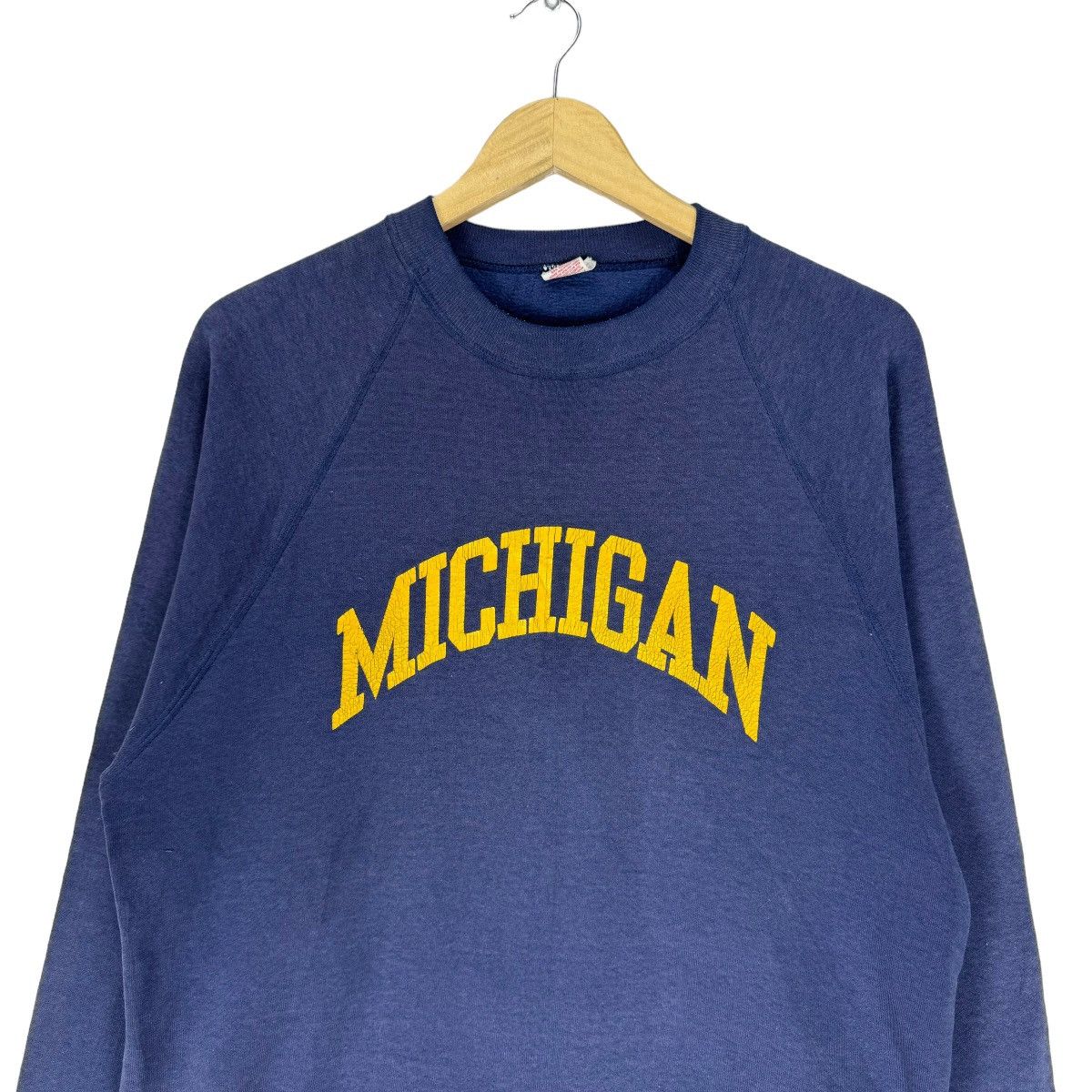Vintage ⚡️VINTAGE 80s MICHIGAN SPELL OUT SWEATSHIRT Size US L / EU 52-54 / 3 - 2 Thumbnail