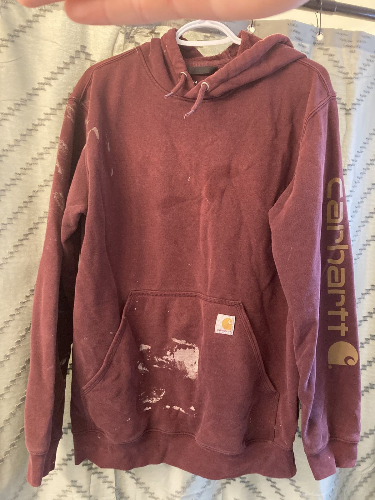 Carhartt Carhartt burgundy distressed hoodie Size US M / EU 48-50 / 2 - 1 Thumbnail