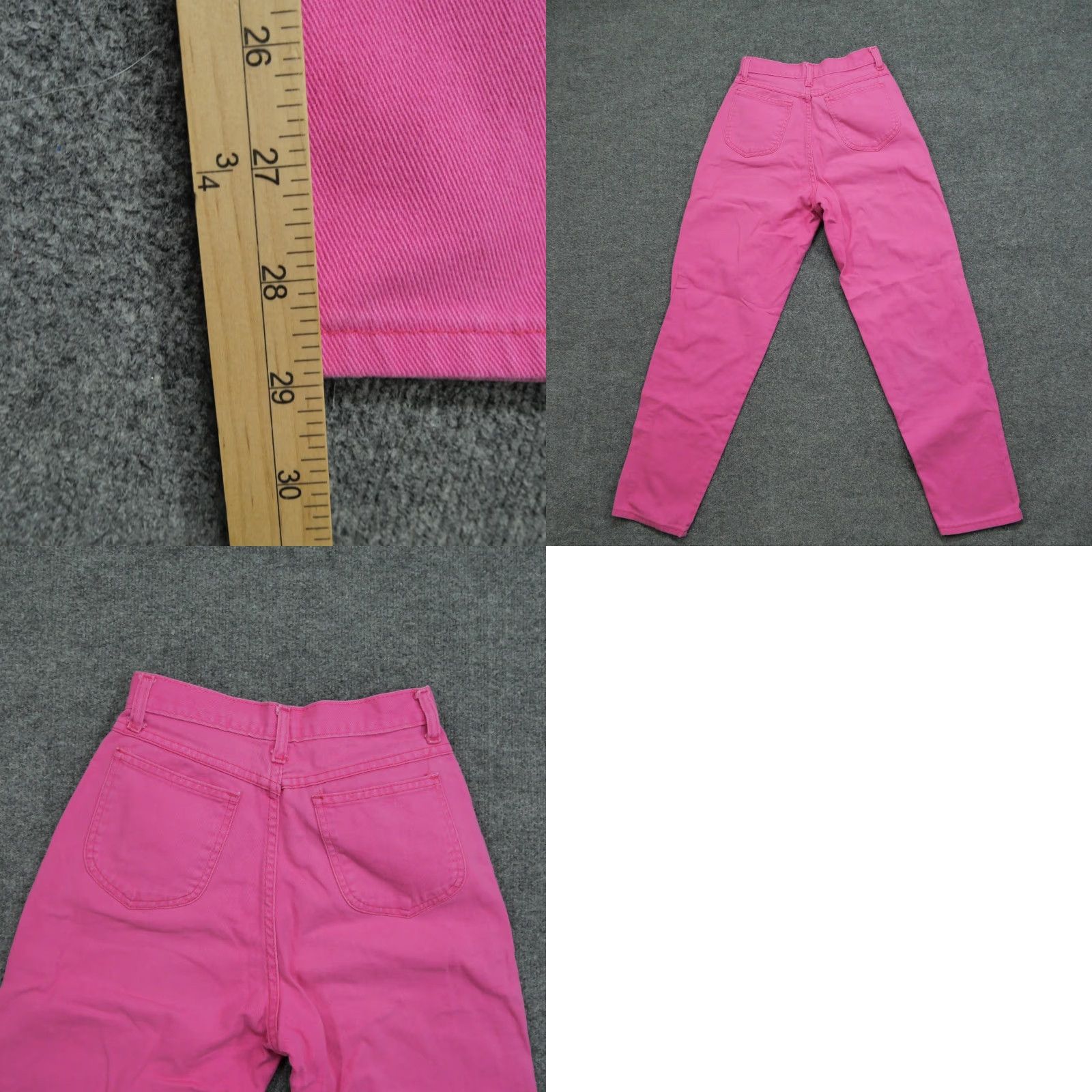 Lee VINTAGE Lee Jeans Womens 0 Pink 25x29 High Rise Tapered Baggy 80s denim Cotton Relaxed 29 Inseam Baggy Jeans Womens 80s Lee Size 42" / US 20 - 8 Thumbnail