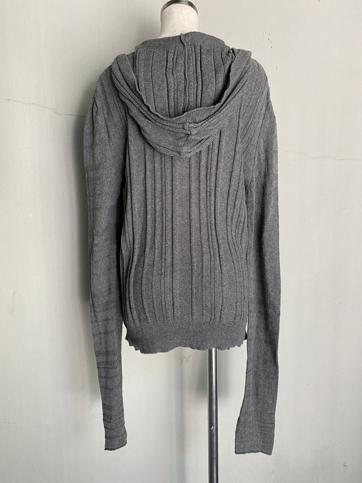 Neil Barrett BLACKBARRETT By Neil Barrett Dark Gray Knit Hoodie Cardigan Size US M / EU 48-50 / 2 - 19 Thumbnail