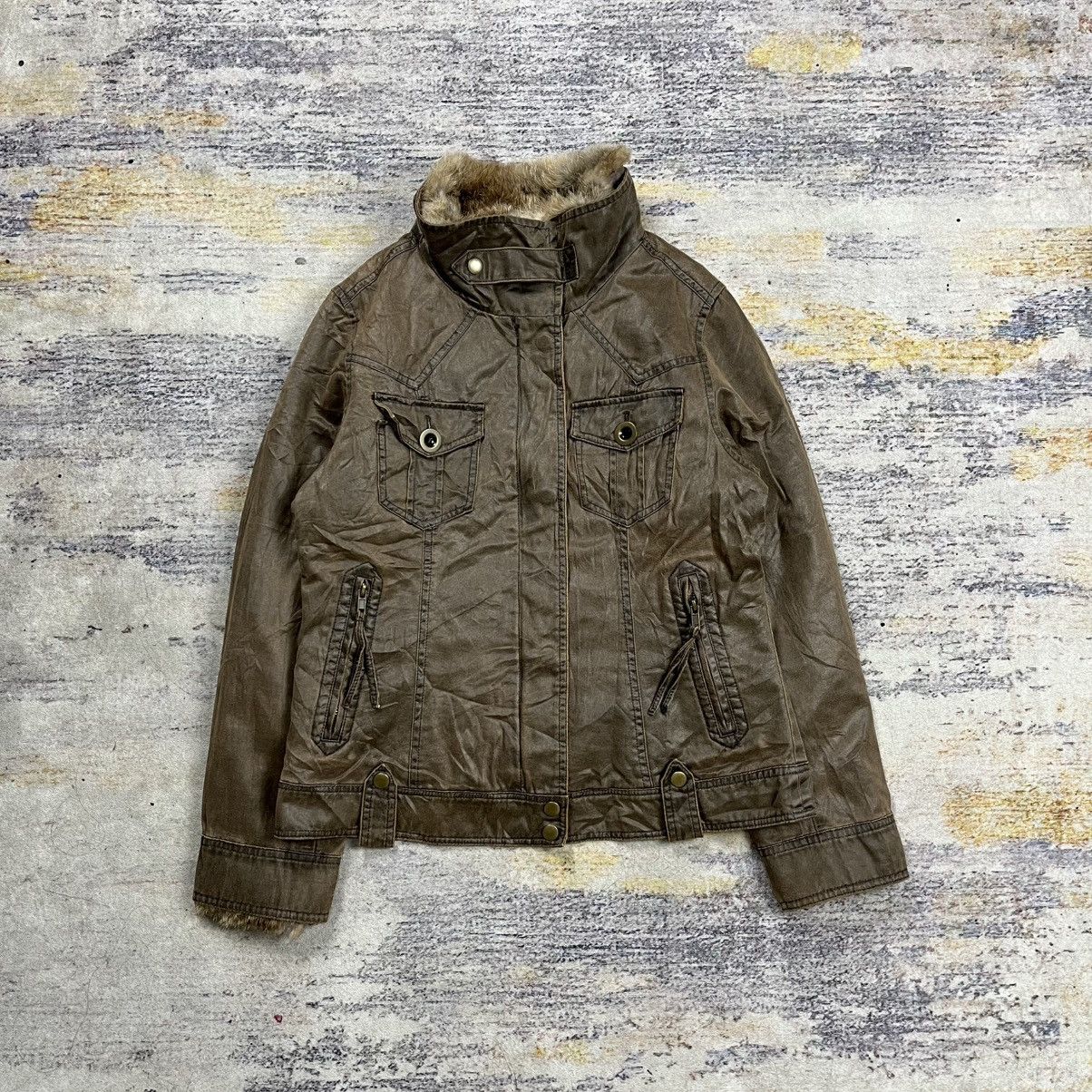 Le Grande Bleu (L.G.B.) Blankety blank trucker jacket fur collar Size US M / EU 48-50 / 2 - 2 Thumbnail