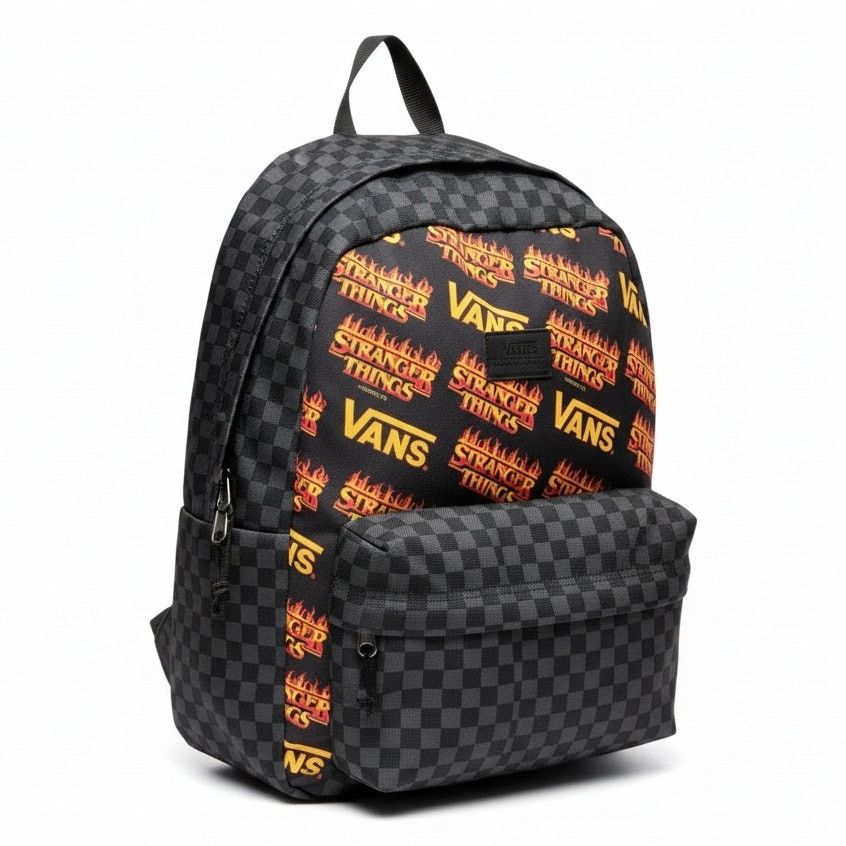 Vans Vans x Stranger Things Flame Logo Checkered Backpack Rare Size ONE SIZE - 1 Thumbnail
