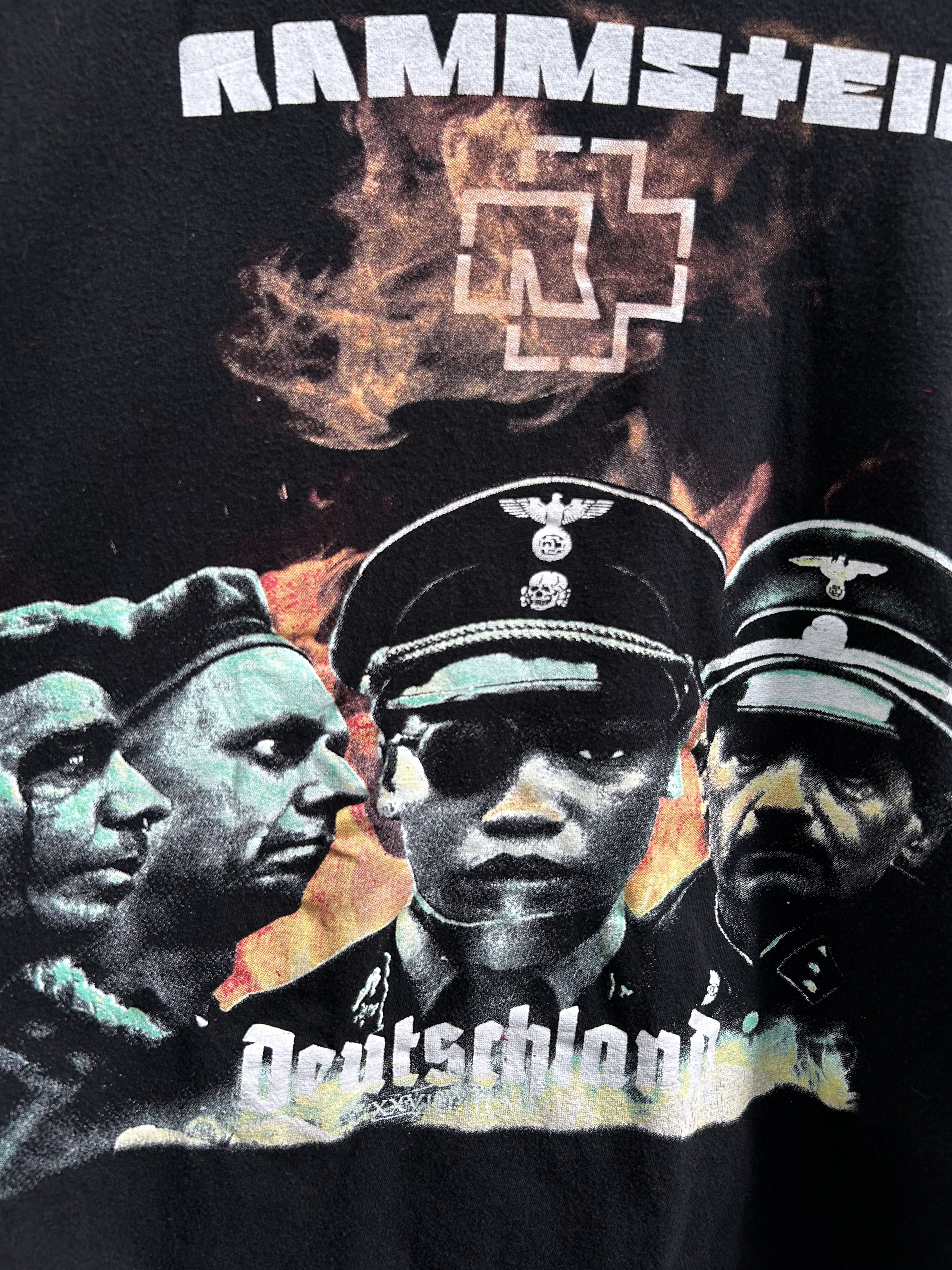 Band Tees × Vintage Vintage 2000s Rammstein Deutschland Rock Band T-shirt Size US L / EU 52-54 / 3 - 6 Thumbnail