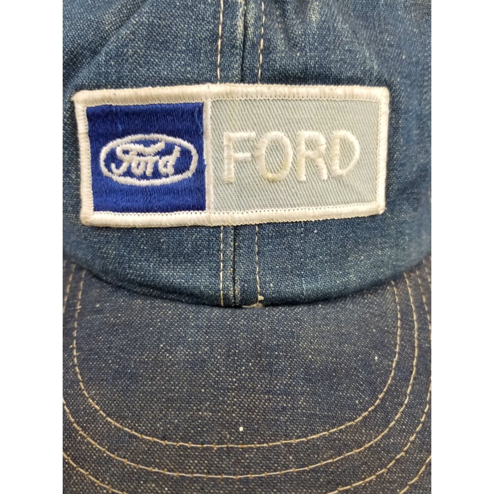 Ford VINTAGE 70's FORD TRUCK DENIM SNAPBACK HAT Cap United States Denim 70s Ford Truck Snapback Hat Mens/Womens? Size ONE SIZE - 2 Thumbnail