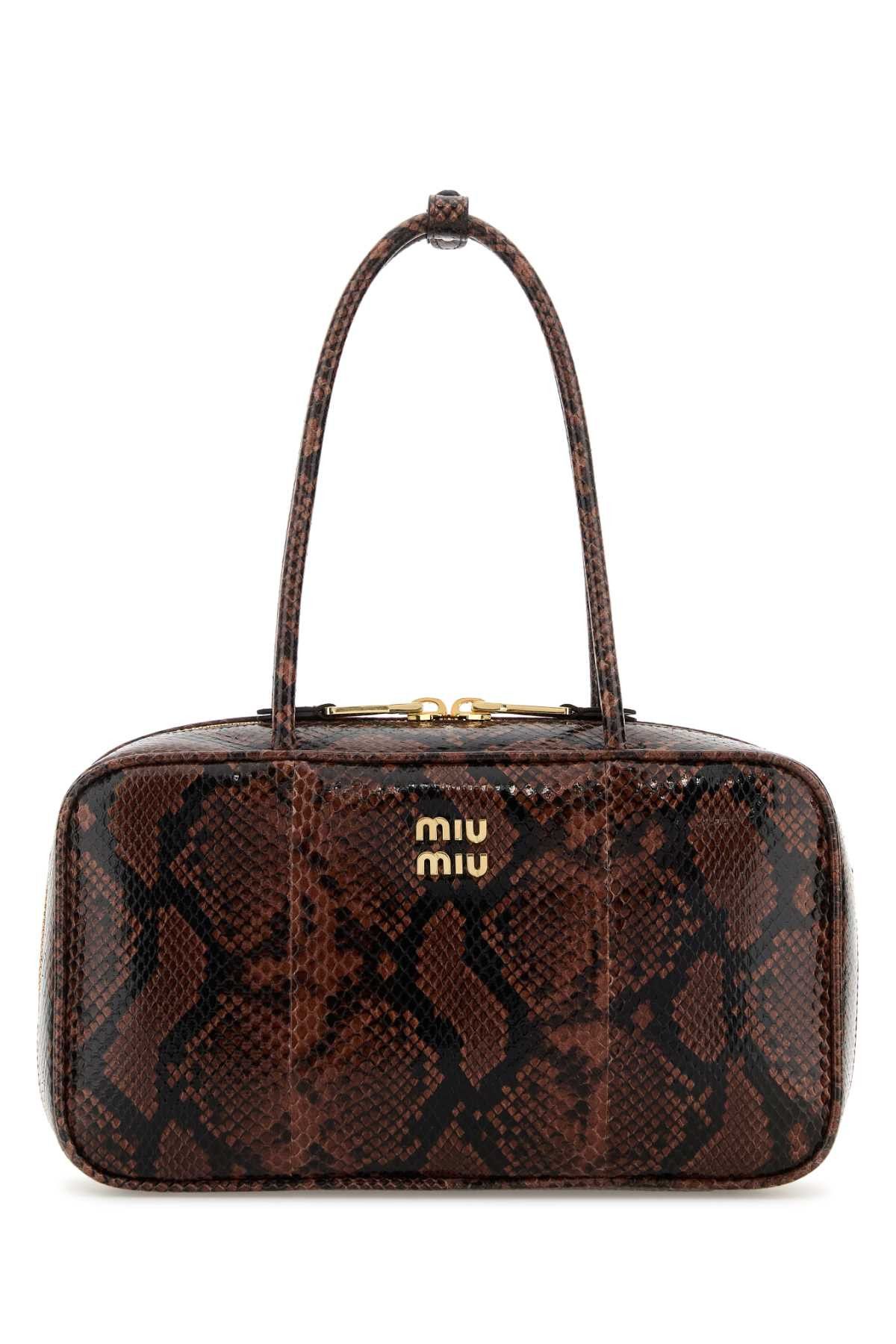 Miu Miu Printed Leather Beau Shoulder Bag Size ONE SIZE - 1 Thumbnail