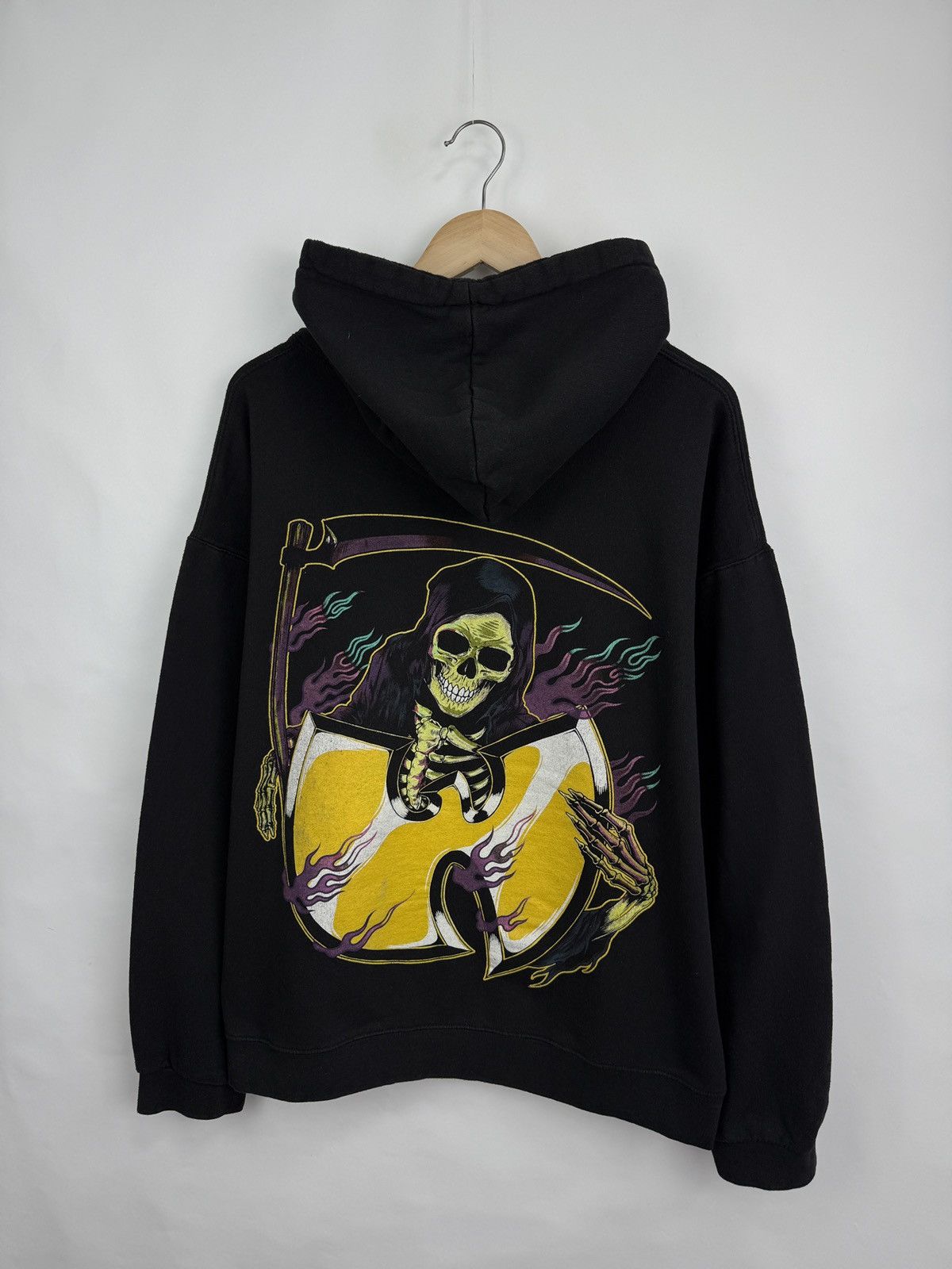 Wu-Tang Clan 🇺🇸💀 Y2K Wu Tang Clan Grim Reaper Hoodie Hip Hop Rap Skull Size US L / EU 52-54 / 3 - 3 Thumbnail