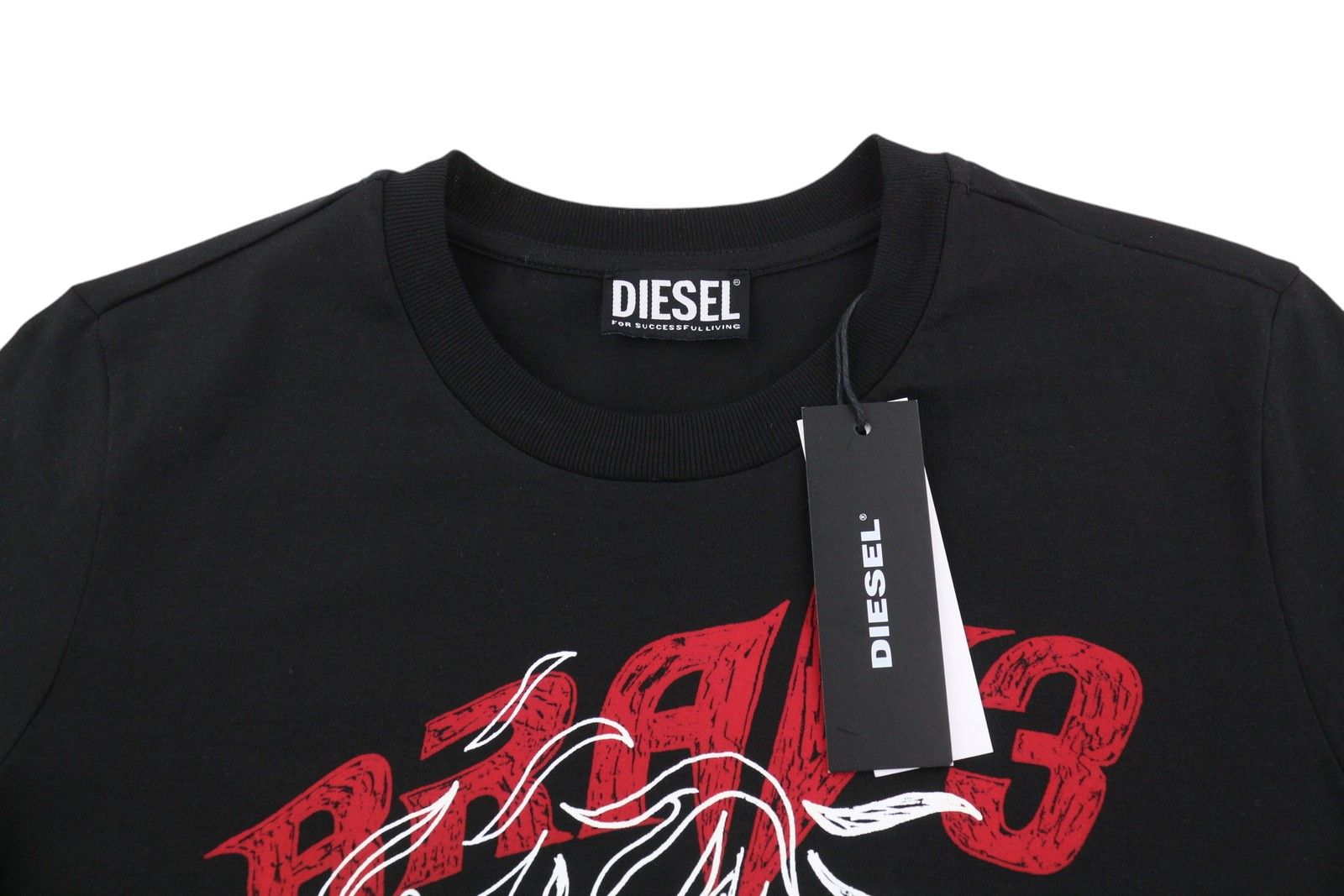 Diesel T-SILY-B2 S Black Tricot Crew Collar T-Shirt 84104 Size US S / EU 44-46 / 1 - 4 Thumbnail