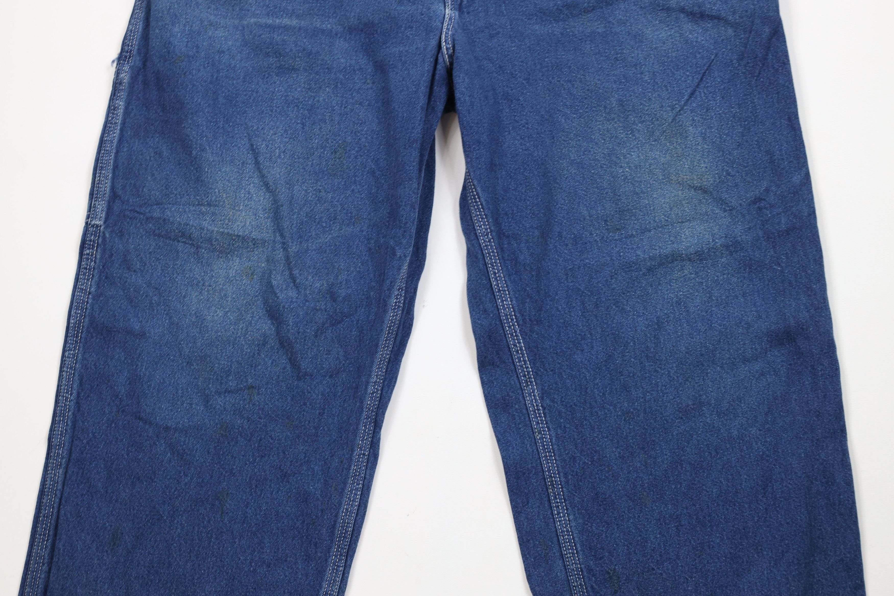 Carhartt Vintage 90s Carhartt Wide Leg Dungaree Denim Jeans USA Blue Size US 38 / EU 54 - 3 Thumbnail